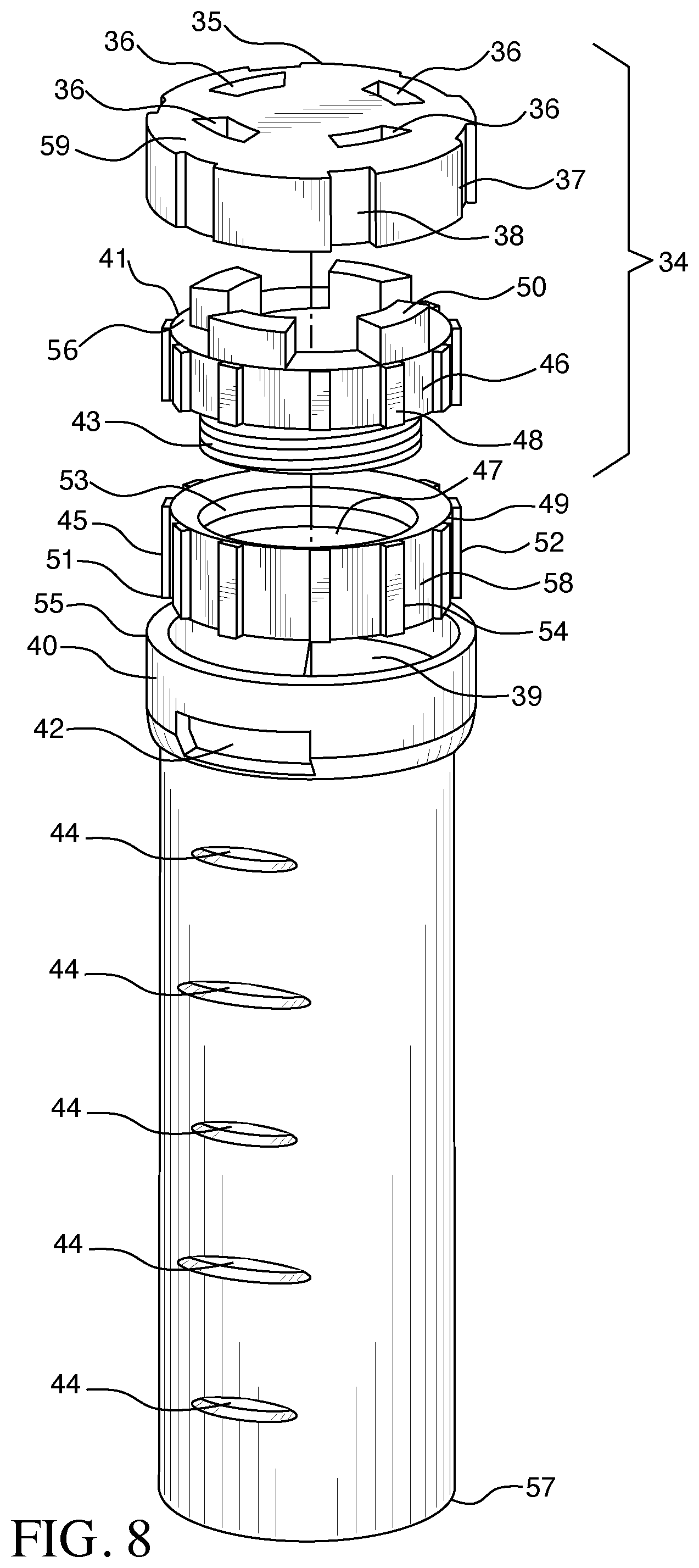 Patent US12376568 Figure 6 – Refillable dog puzzle chew toy fabricated for powerful dog chewers