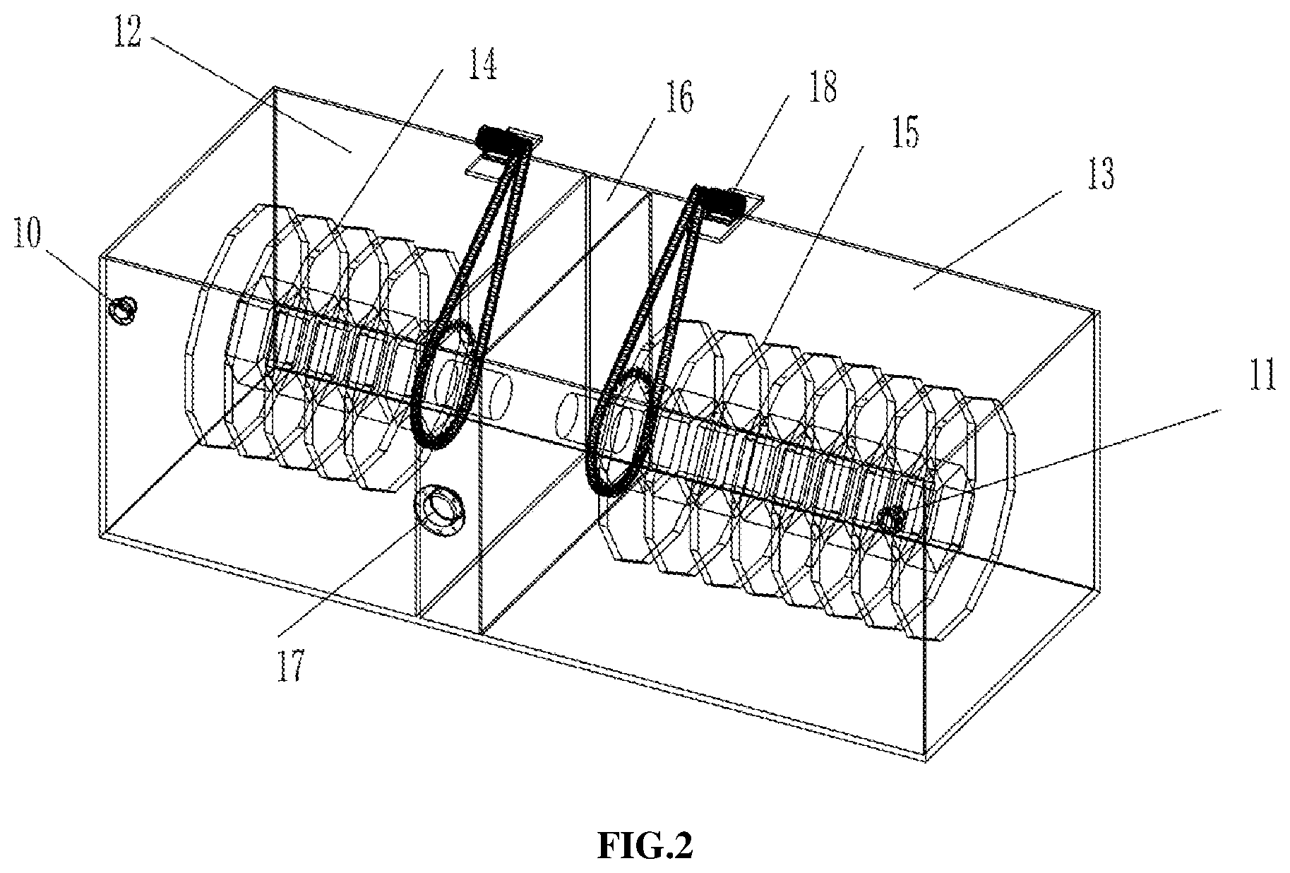 Patent US12376572 Figure 2 – Industrialized fish and algae farming system and method with recirculating water