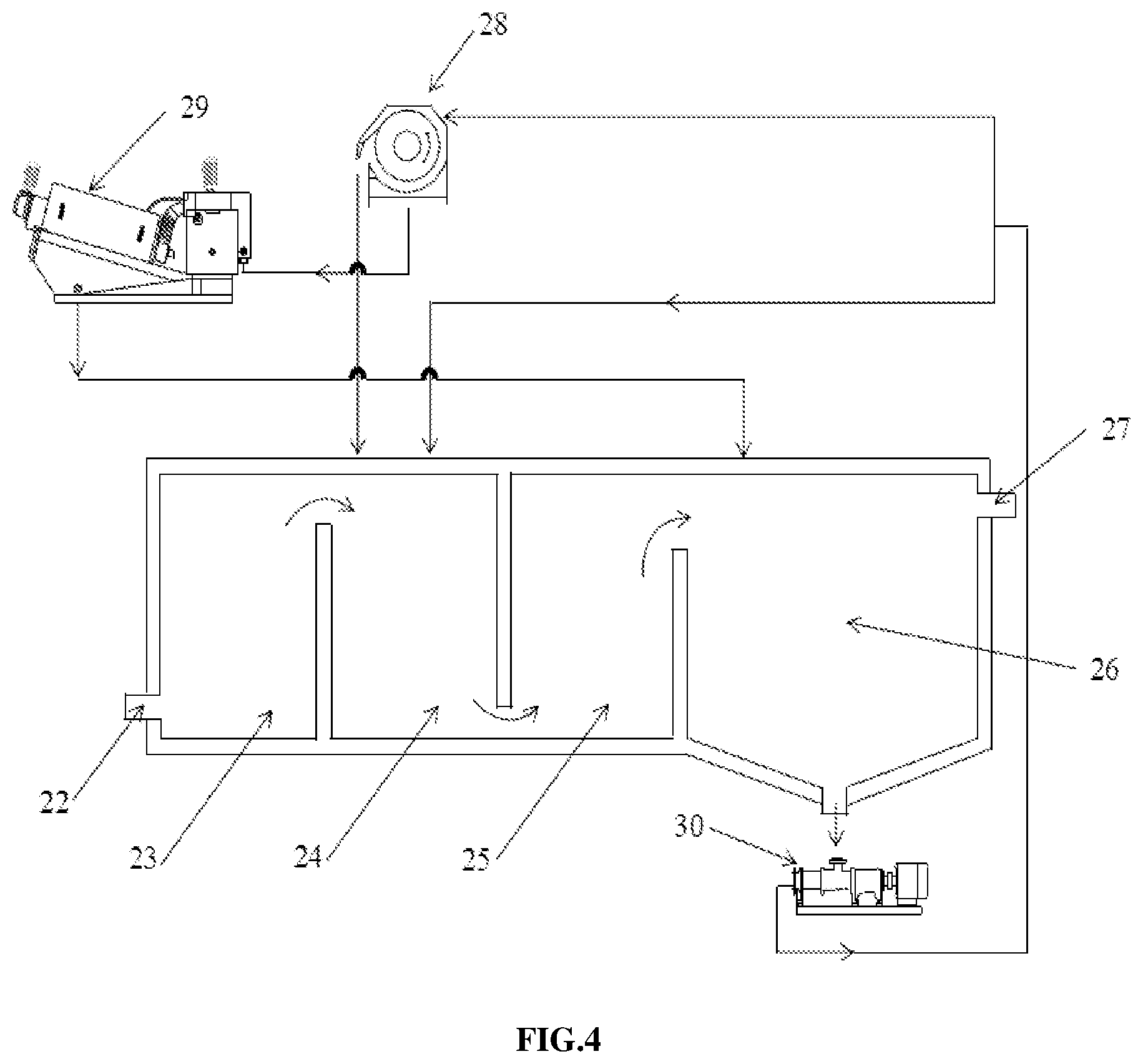 Patent US12376572 Figure 4 – Industrialized fish and algae farming system and method with recirculating water