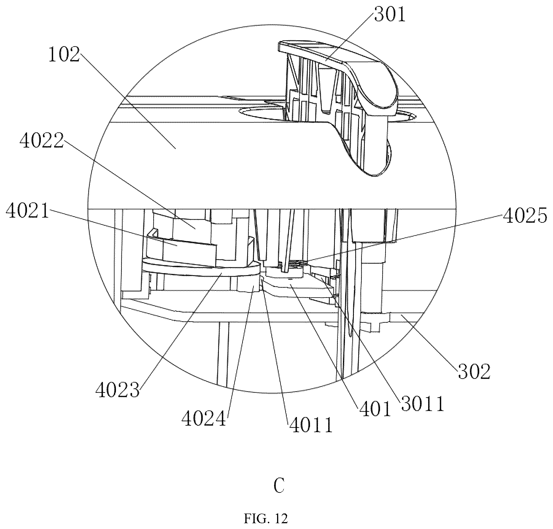 Patent US12376580 Figure 11 – Mouse trap
