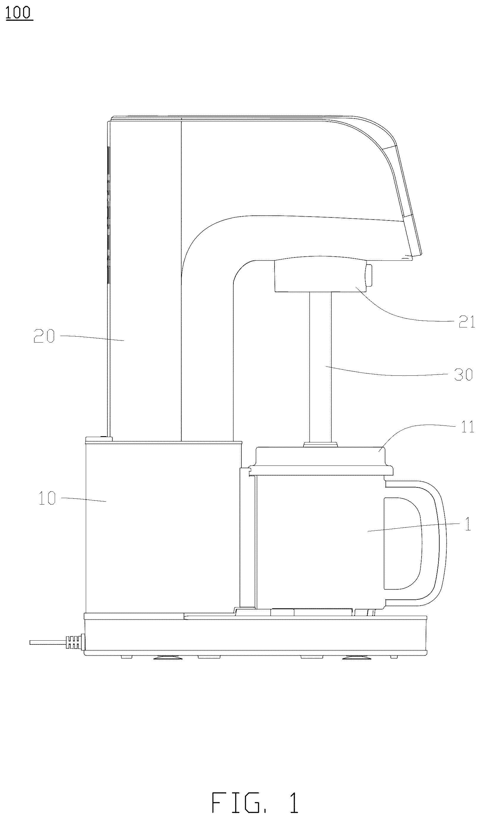 Patent US12376605 Figure 1 – Ice cream maker