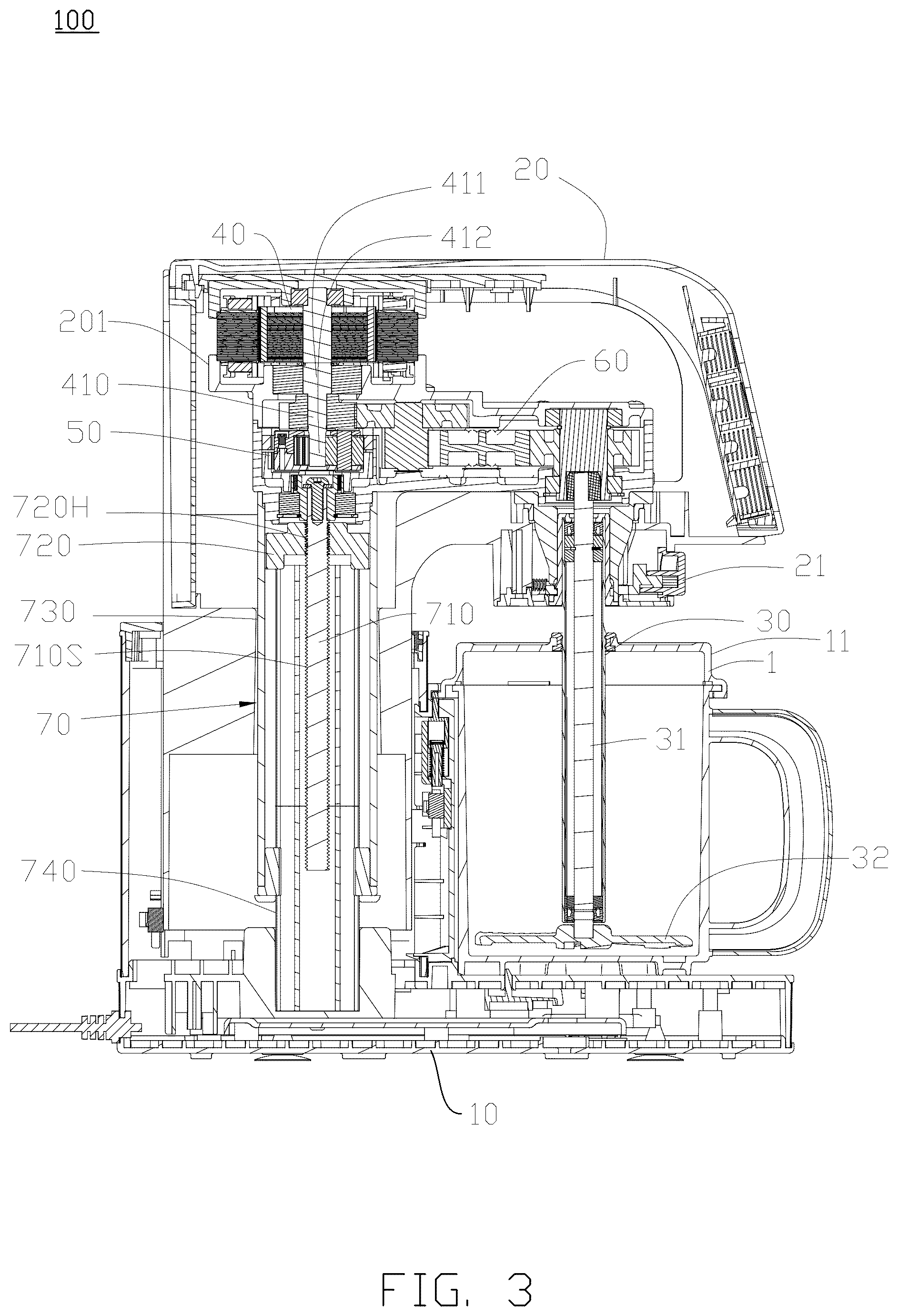 Patent US12376605 Figure 3 – Ice cream maker