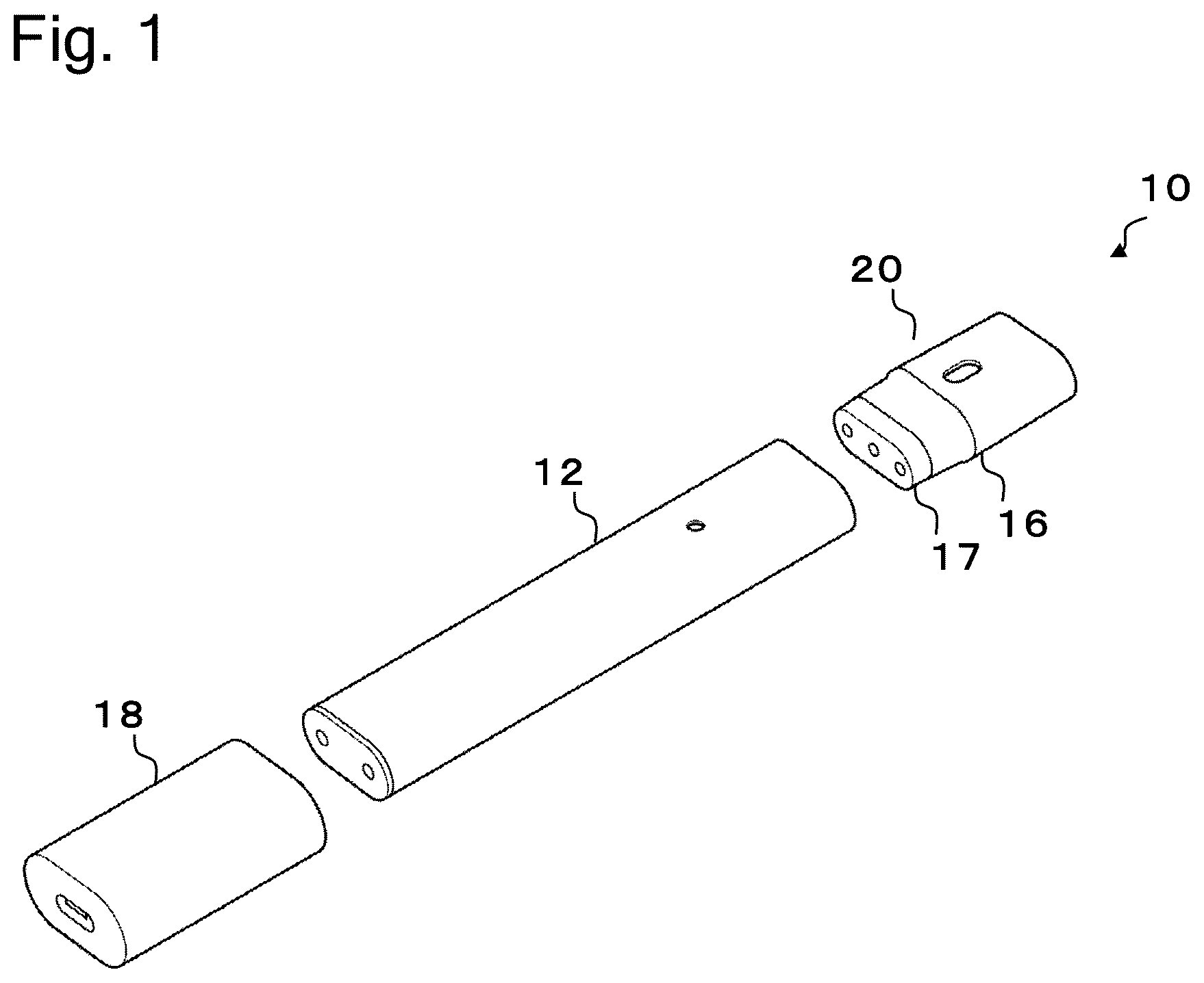 Patent US12376625 Figure 1 – Aspirator cartridge