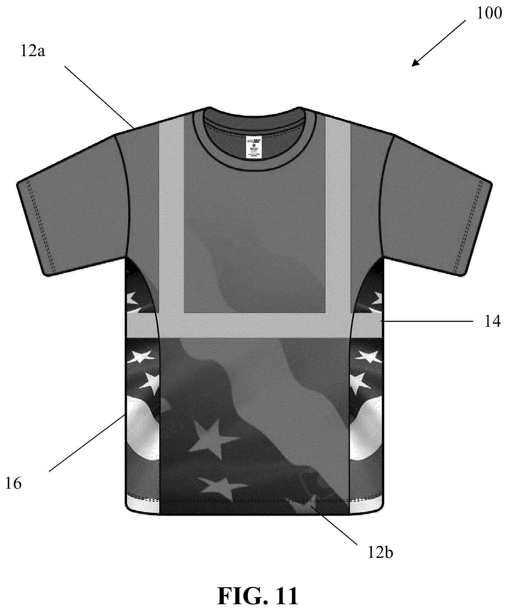 Patent US12376631 Figure 16 – Fashionable high-visibility safety apparel