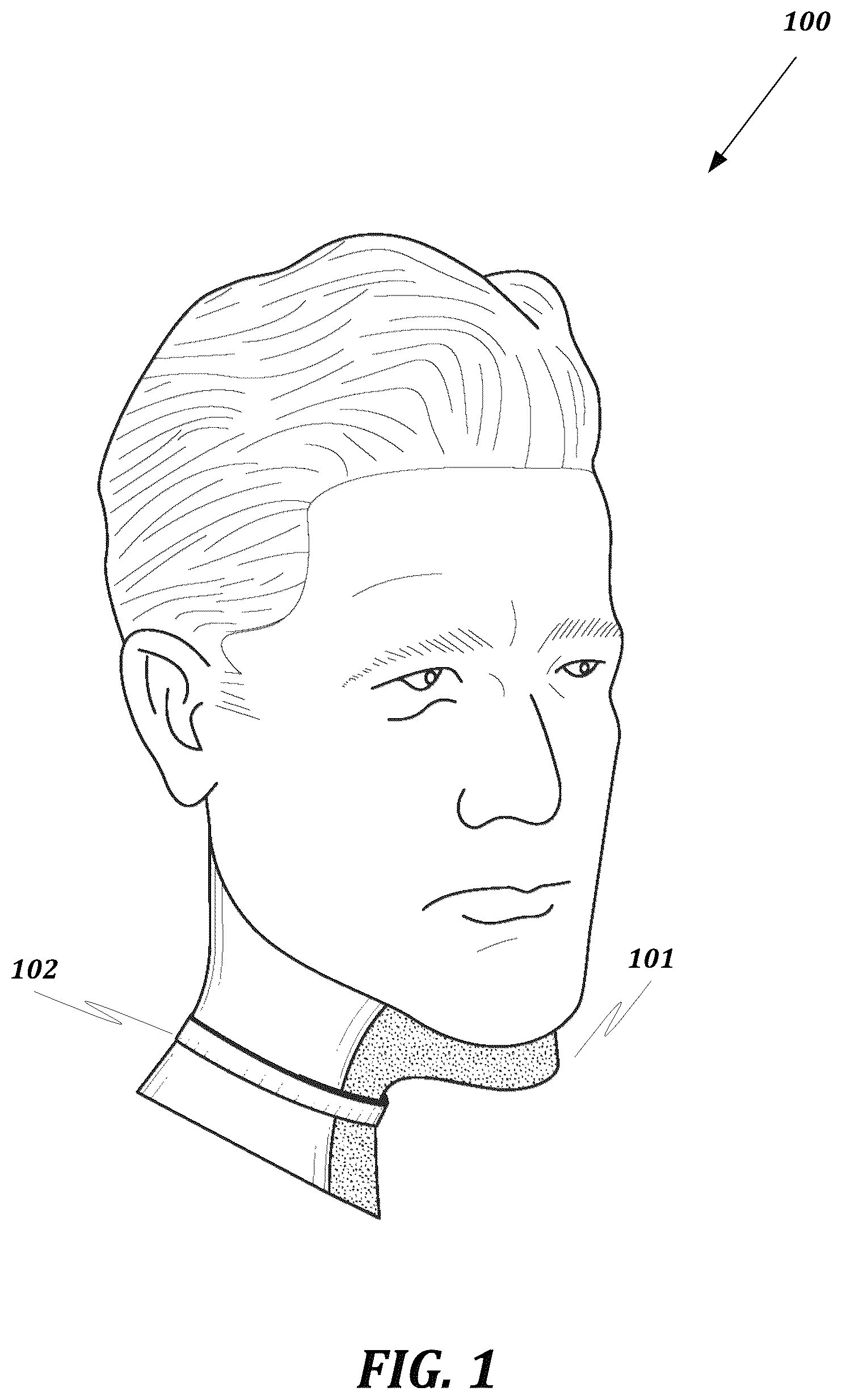 Patent US12376632 Figure 1 – Apparatus for restricting head movement