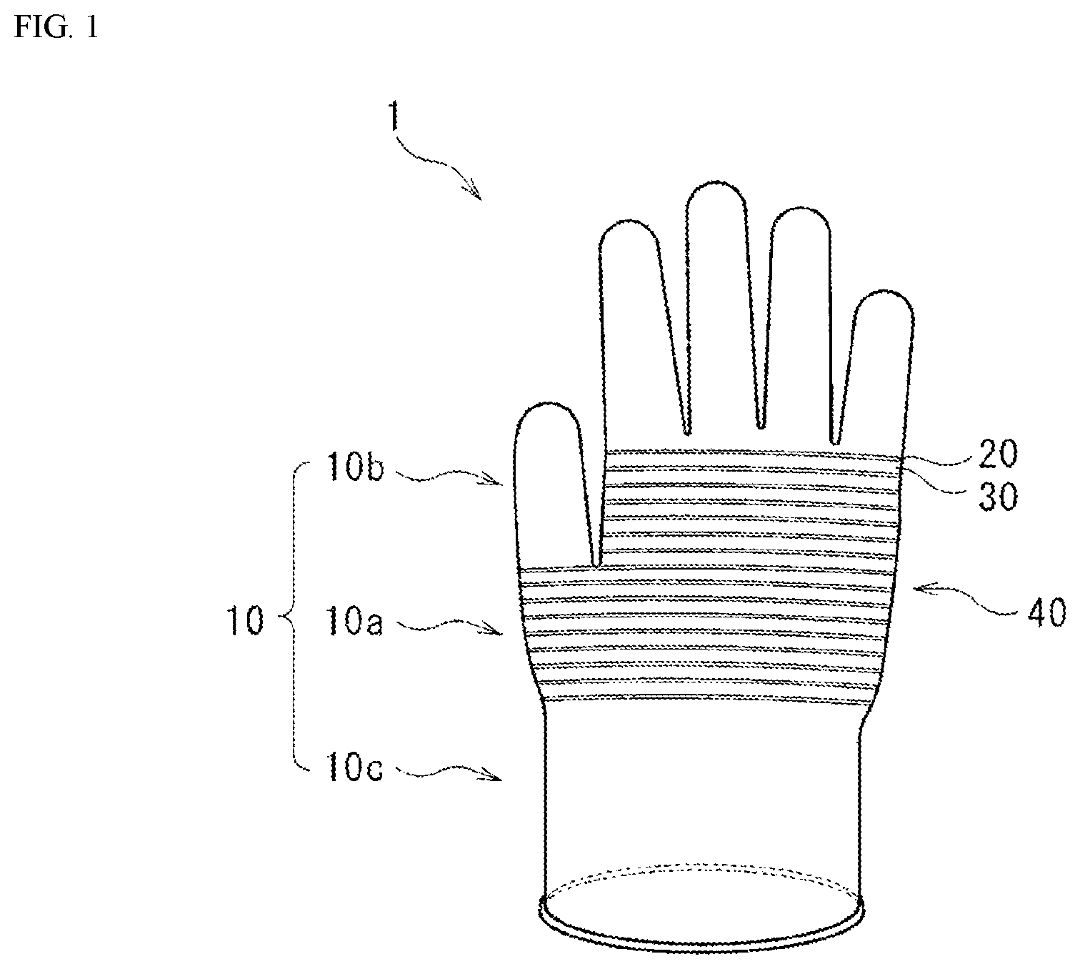 Patent US12376635 — Glove — Figure 1