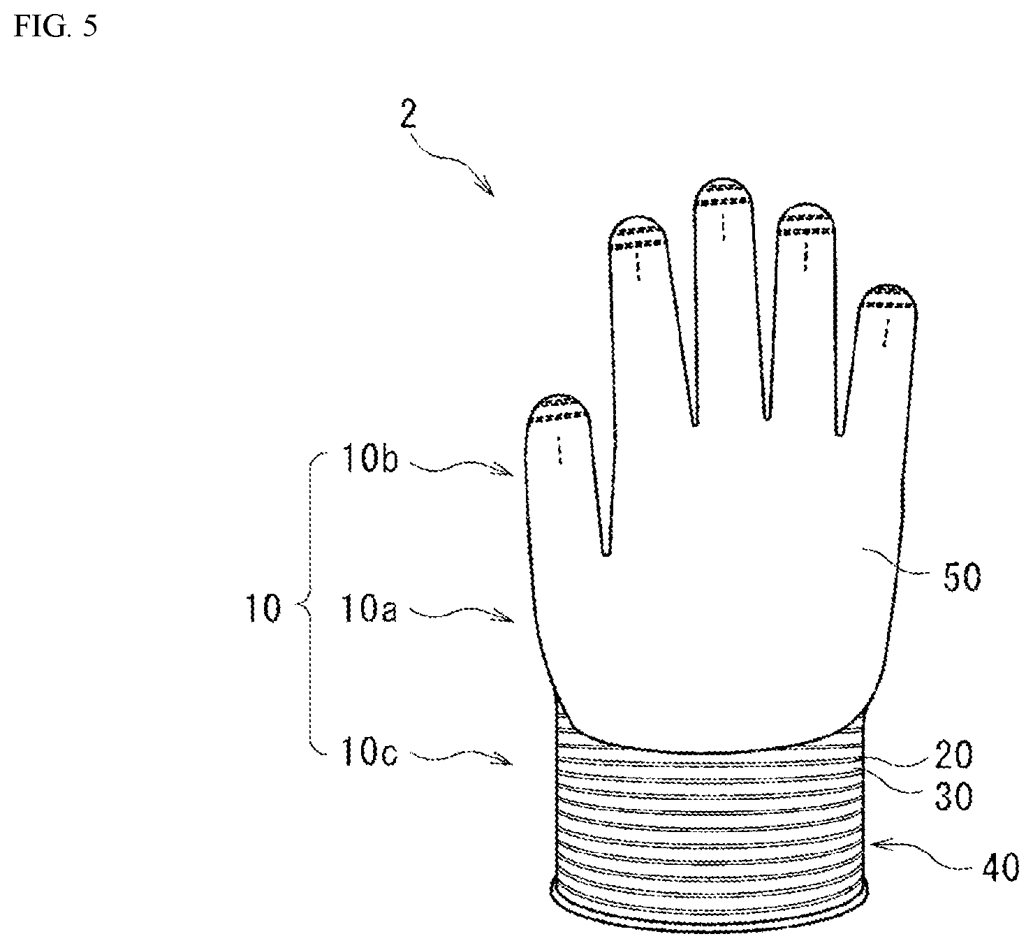 Patent US12376635 Figure 5 – Glove