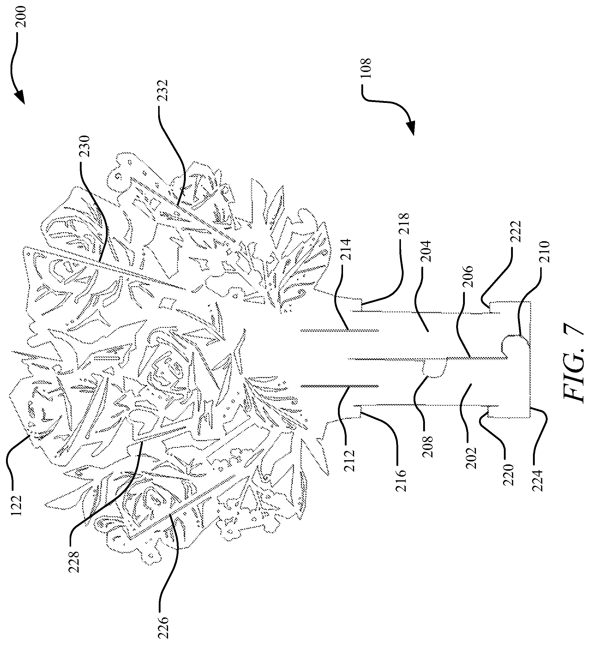 Patent US12376637 Figure 7 – Imitation flower bouquet system
