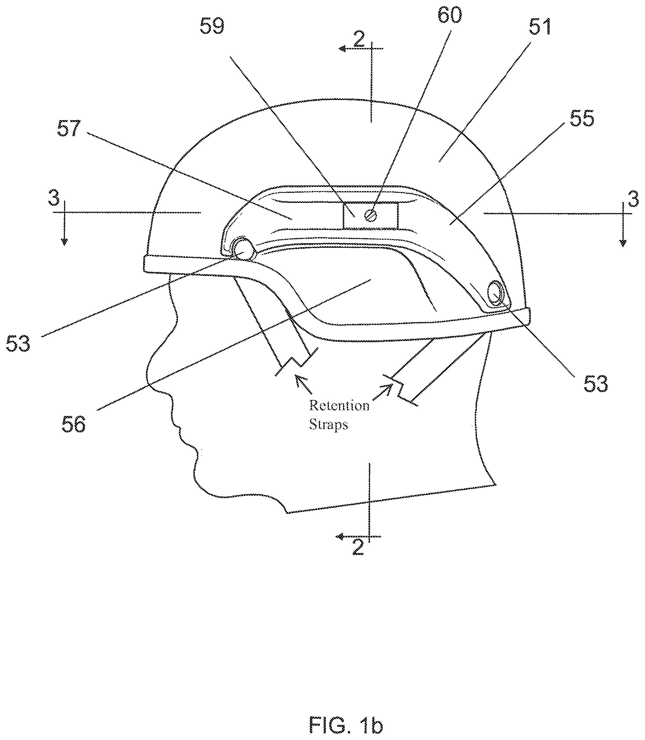 Patent US12376639 Figure 2 – Hinged attachment of headgear to a helmet