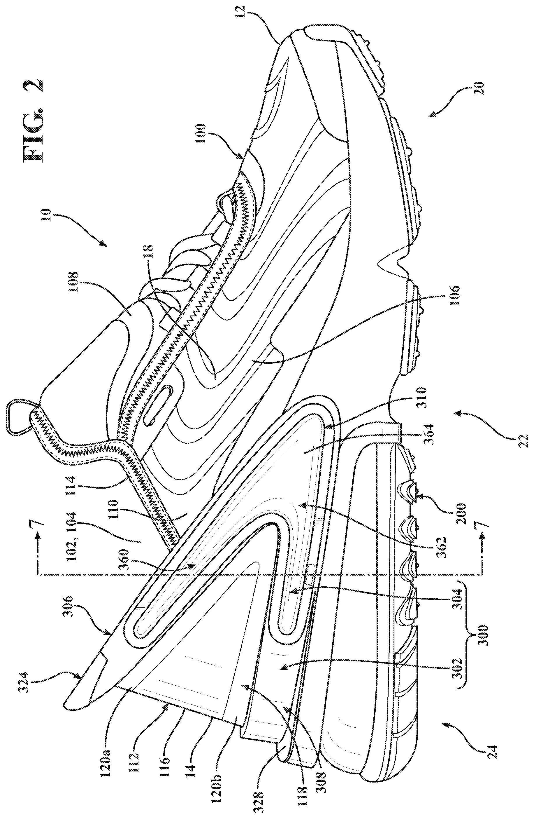 Patent US12376643 Figure 2 – Footwear heel retention device