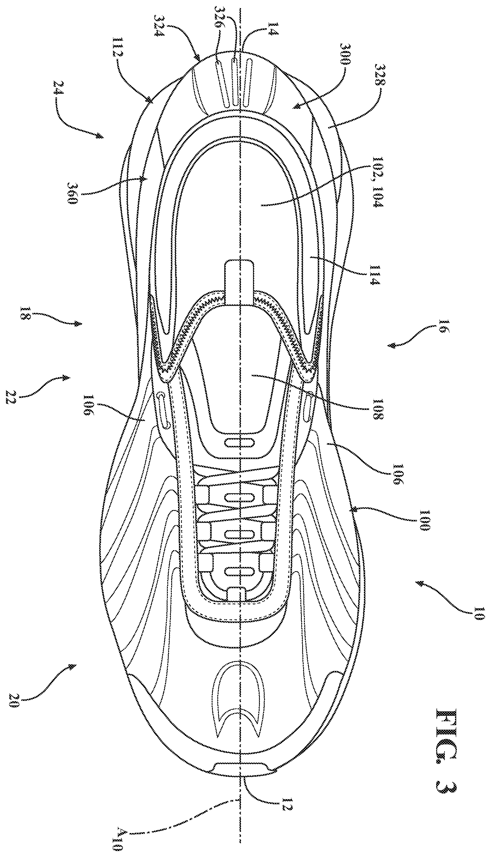 Patent US12376643 Figure 3 – Footwear heel retention device