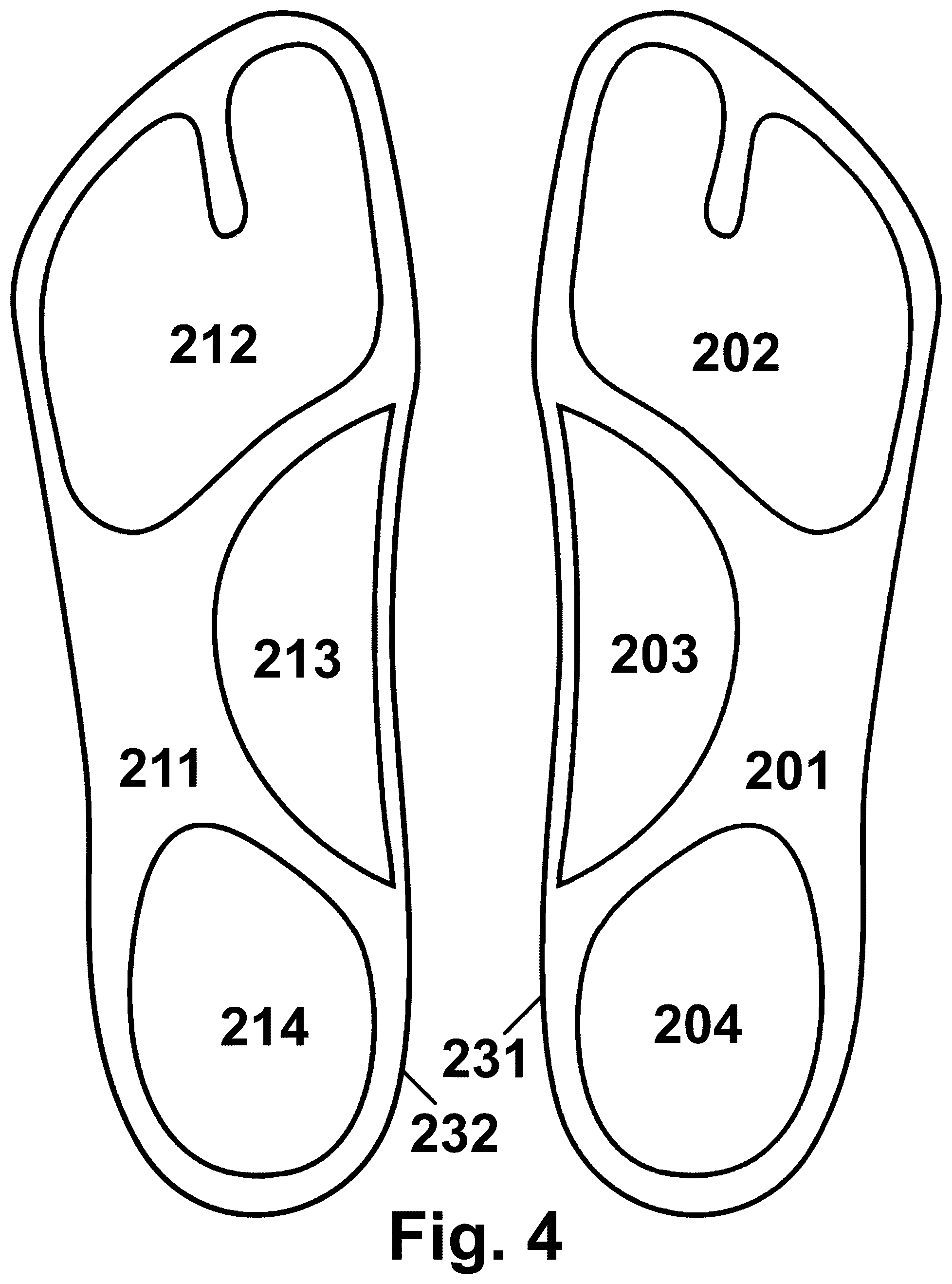 Patent US12376646 Figure 7 – Shoe and footwear with integrated insole or sole having sand-containing chambers and having sensors and electrical stimulation units
