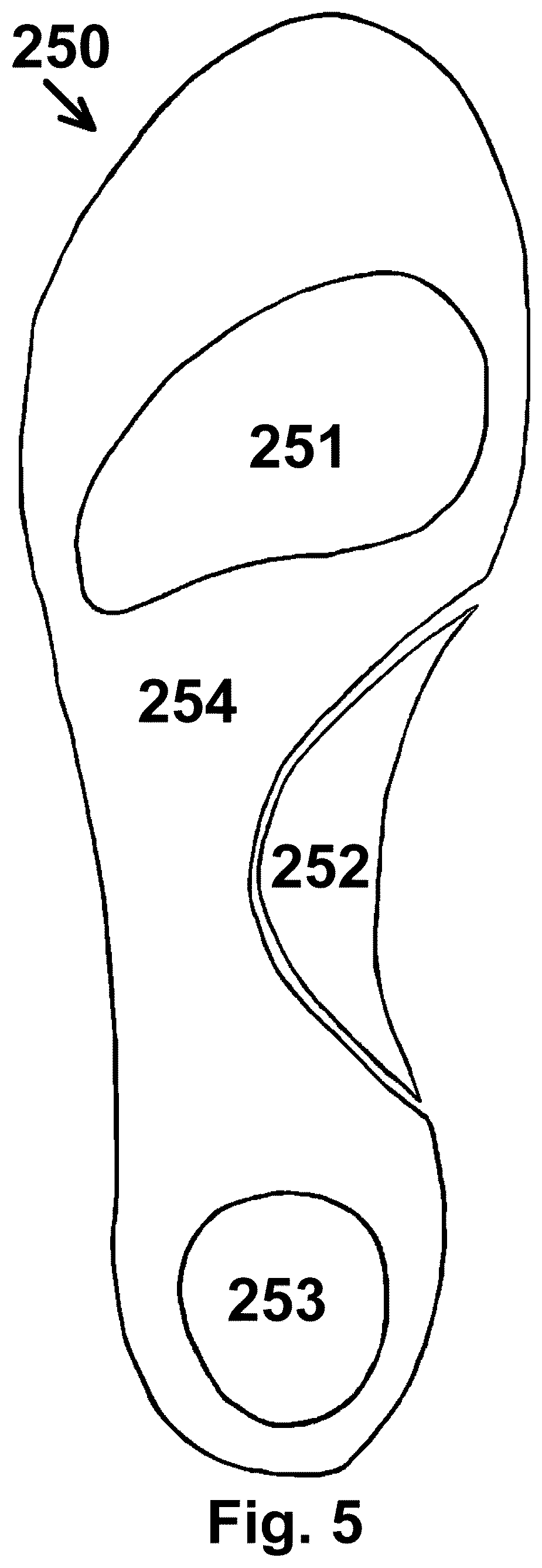 Patent US12376646 Figure 8 – Shoe and footwear with integrated insole or sole having sand-containing chambers and having sensors and electrical stimulation units