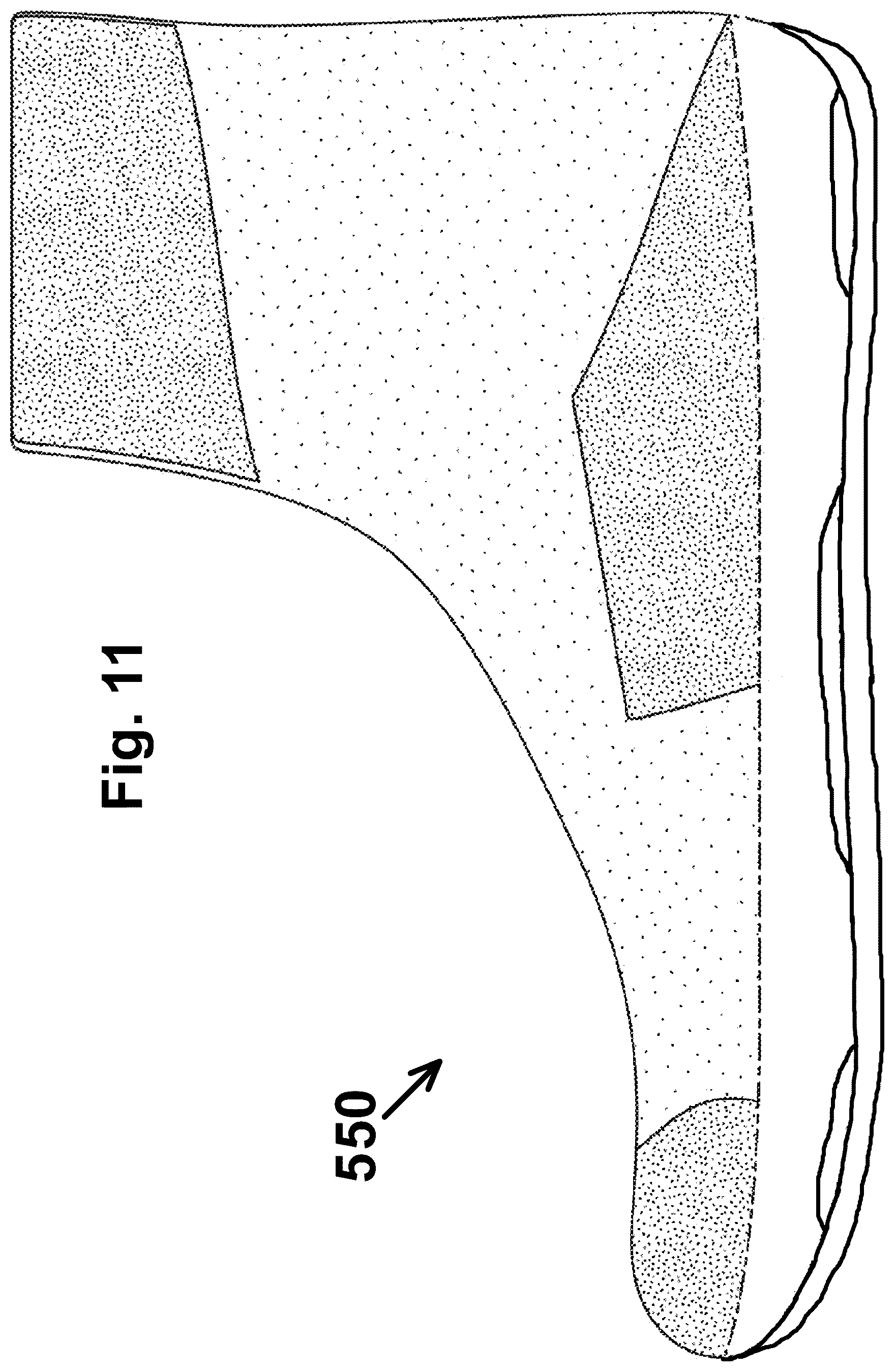 Patent US12376646 Figure 16 – Shoe and footwear with integrated insole or sole having sand-containing chambers and having sensors and electrical stimulation units
