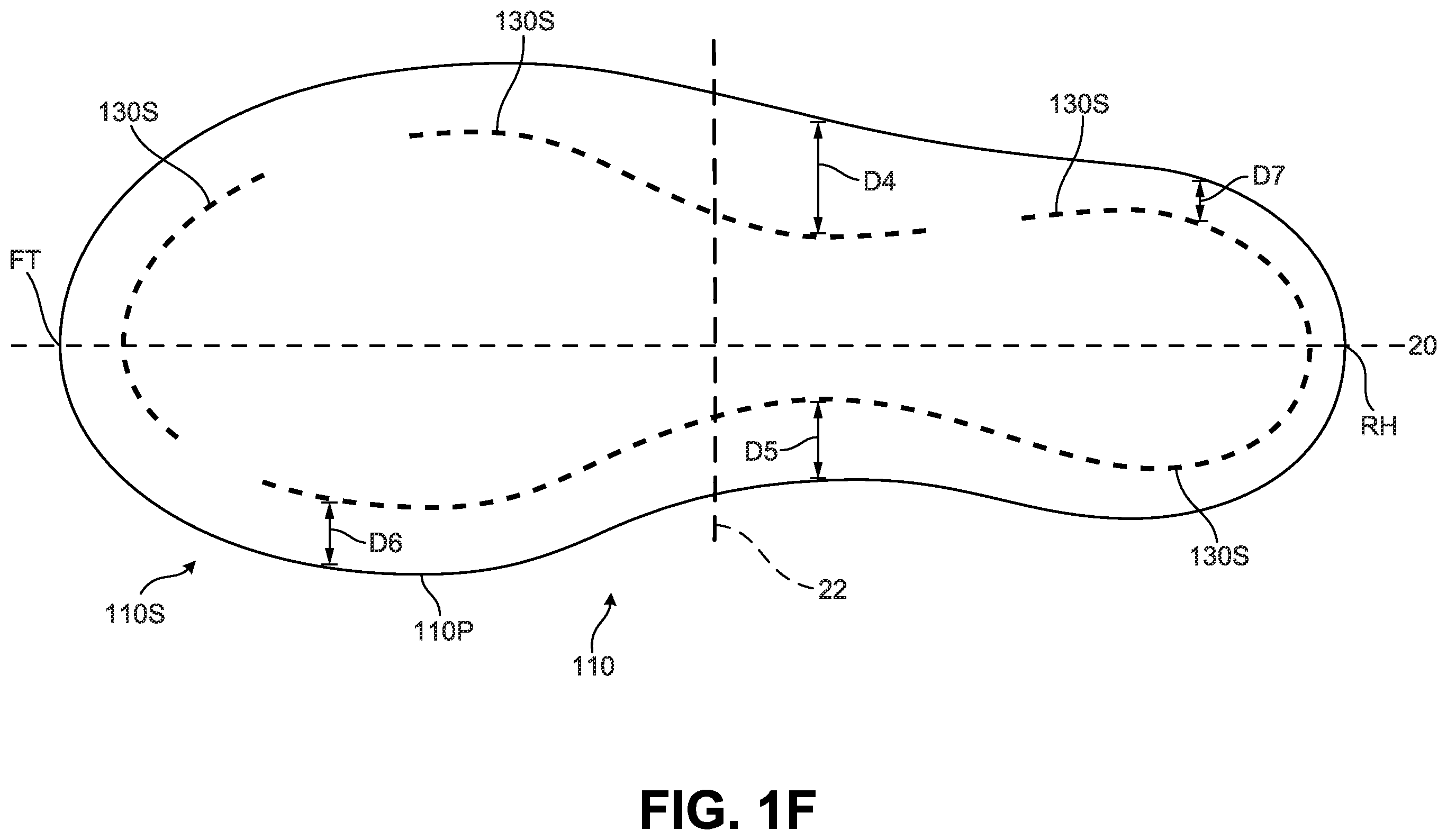 Patent US12376648 Figure 6 – Article of footwear including lace-engaging slots and foot wrapping bands