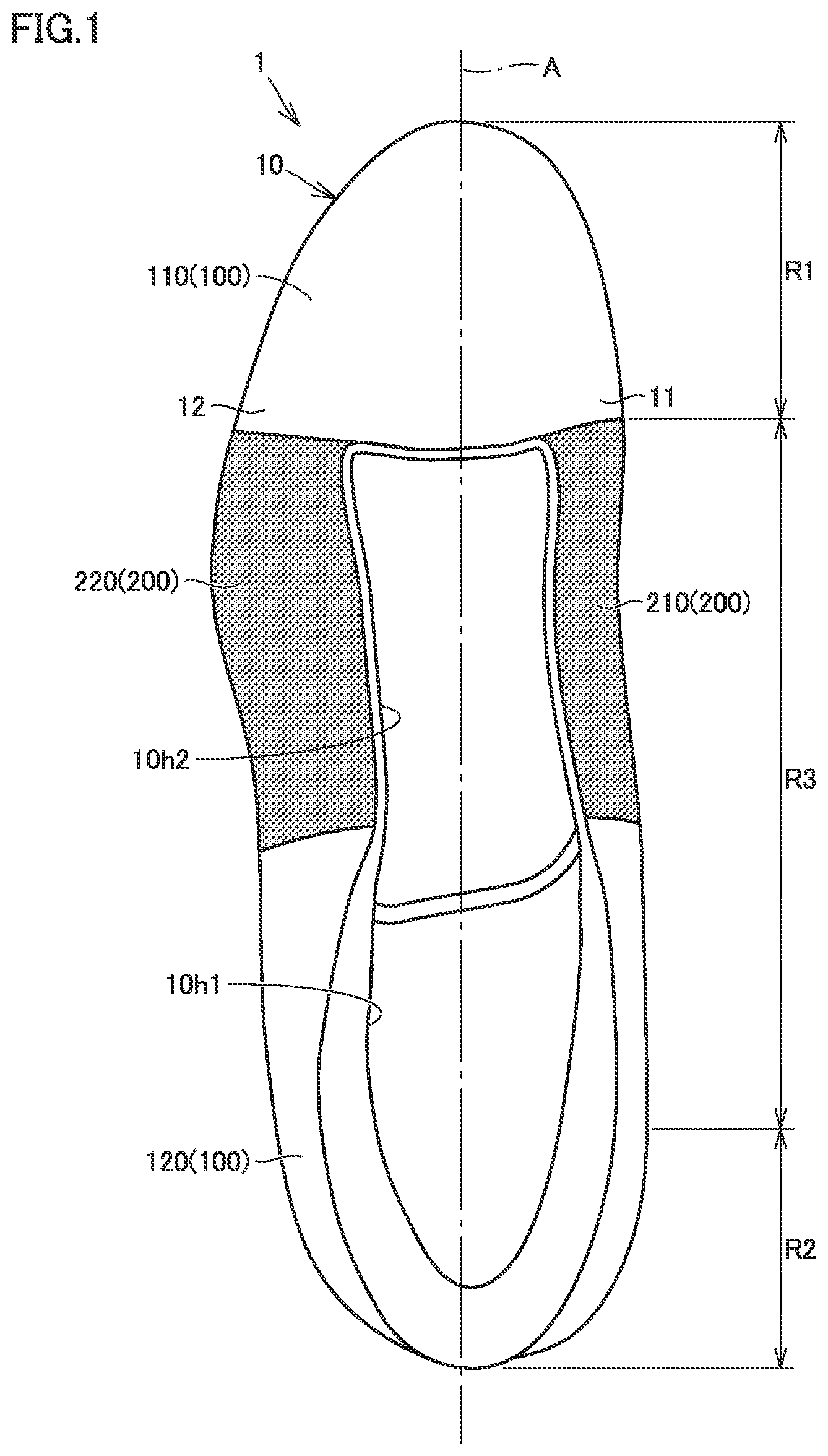 Patent US12376649 Figure 1 – Article of footwear
