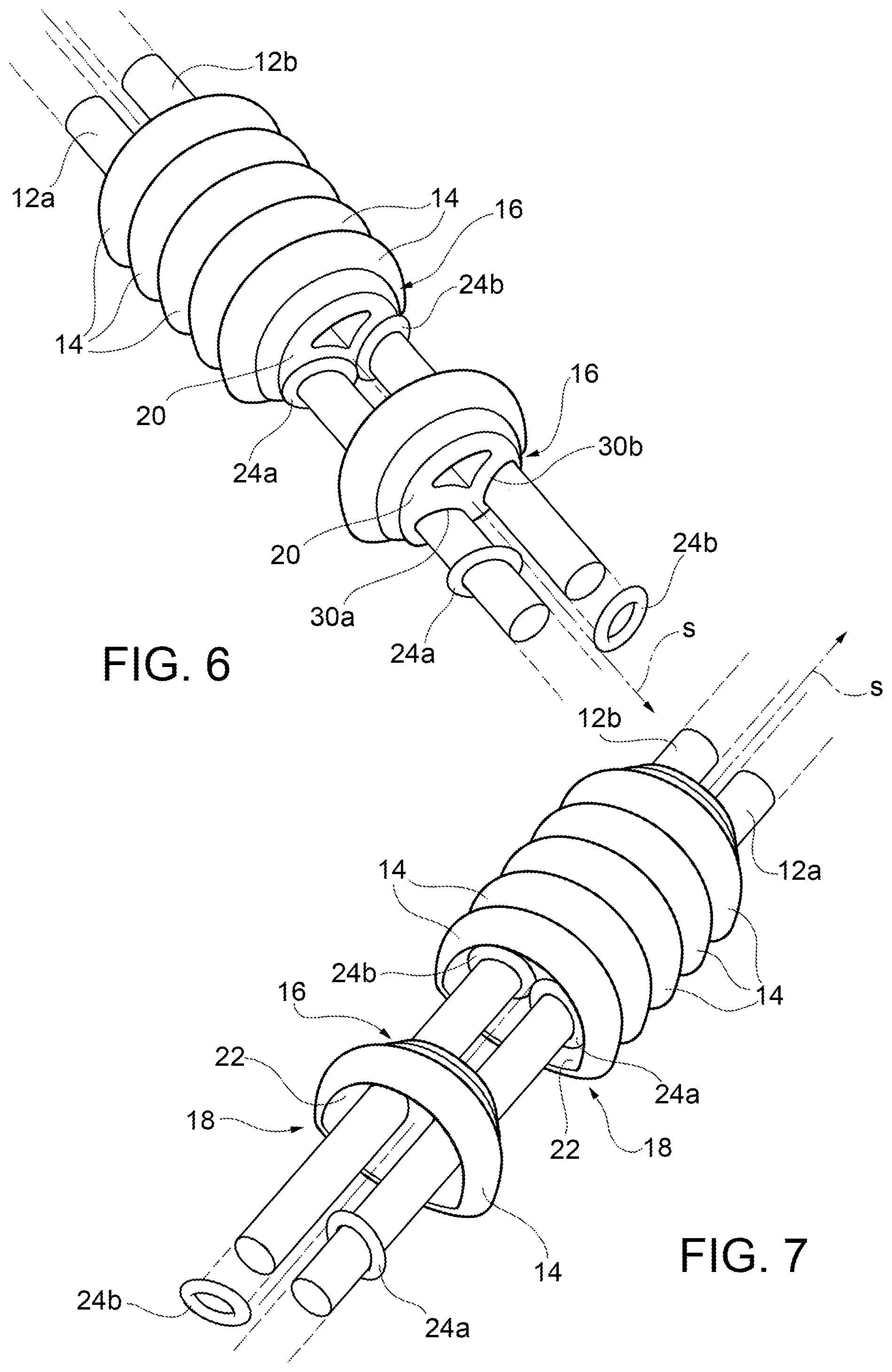 Patent US12376656 Figure 4 – Article of jewelry or costume jewelry comprising a plurality of ornamental elements coupled two by two with at least one shock-absorbing spacer element arranged therebetween