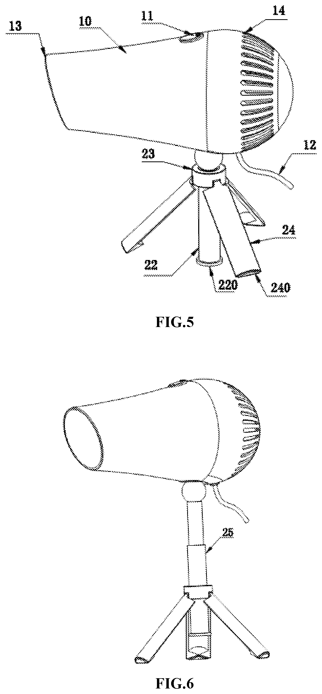 Patent US12376659 Figure 3 – Convenient hair dryer