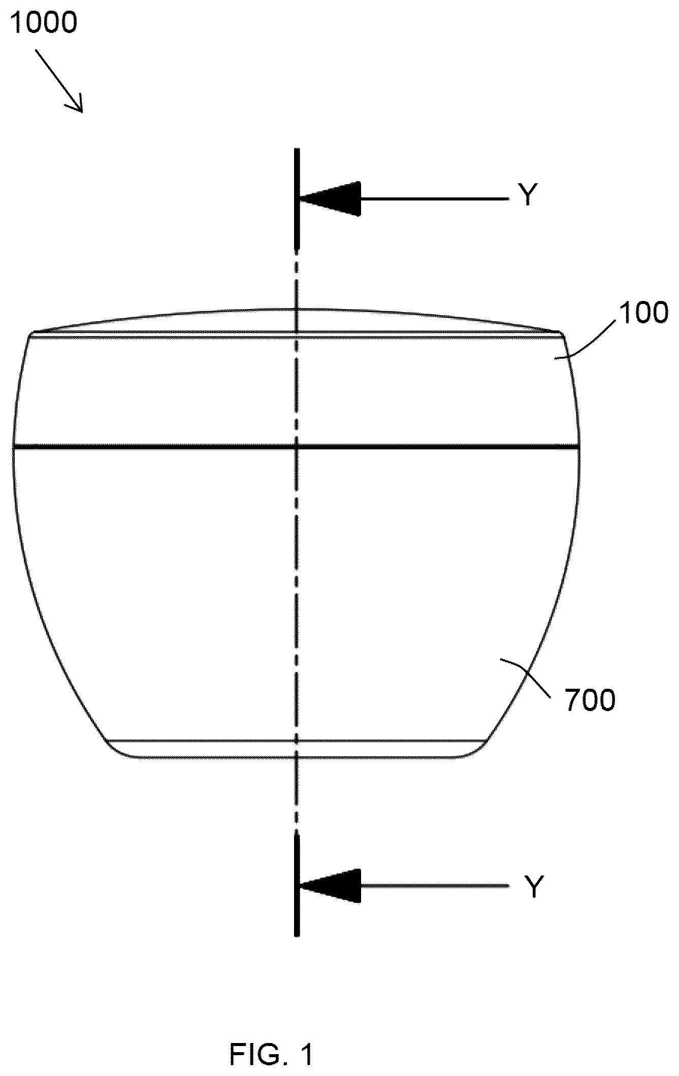 Patent US12376663 Figure 1 – Cosmetic package for discharging a powder product