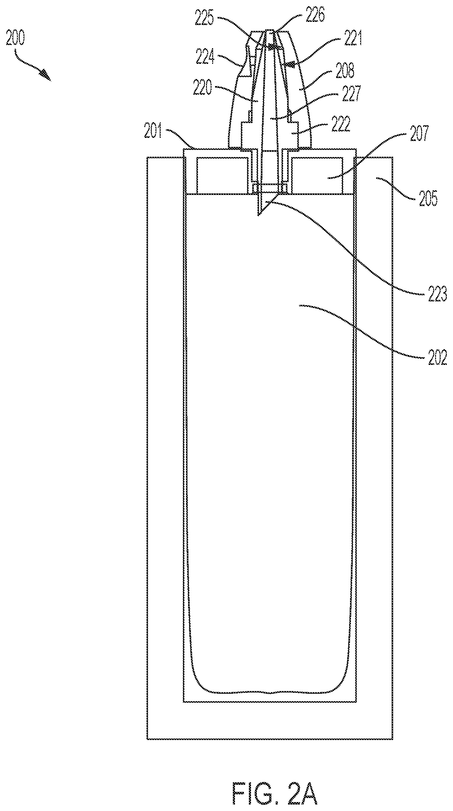 Patent US12376665 Figure 2 – Dermal spray apparatus with disposable cartrdige and method