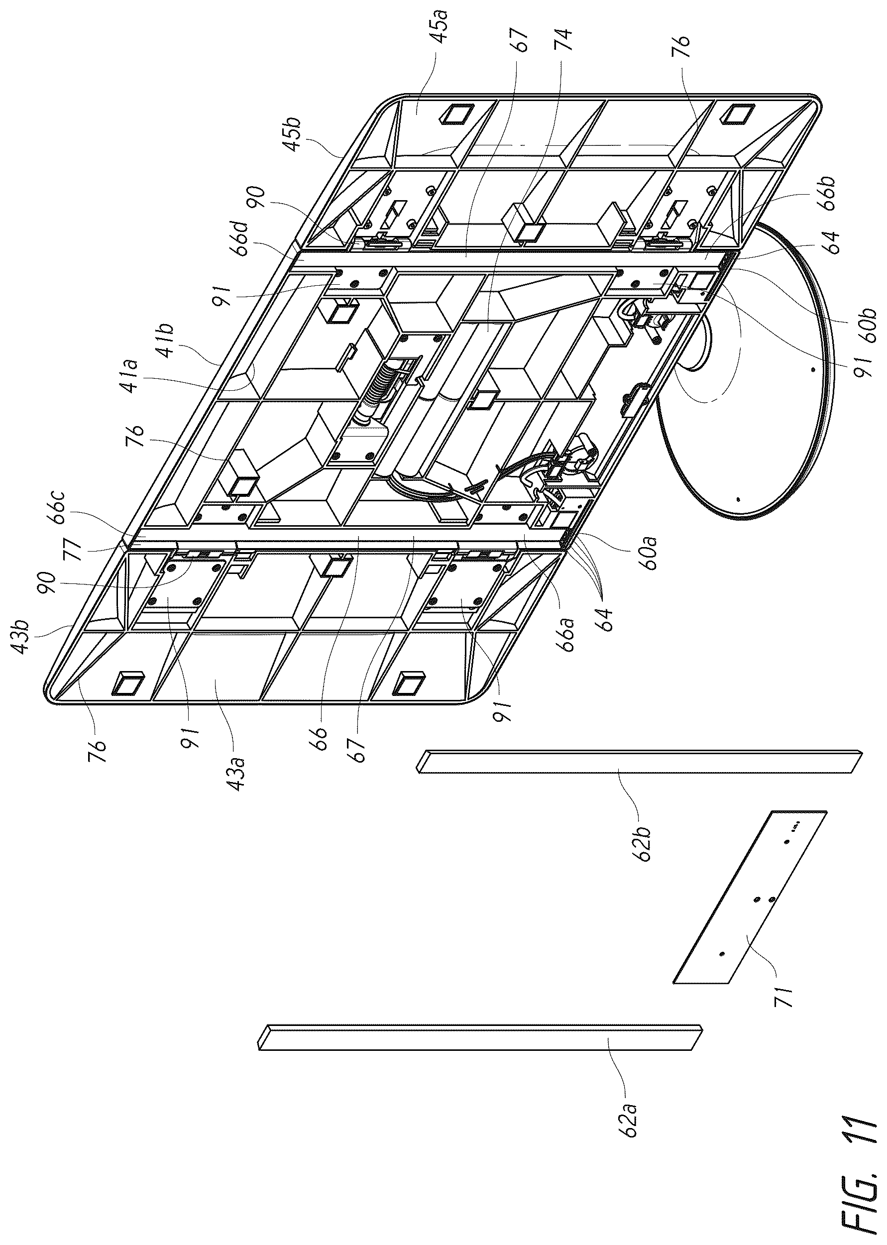 Patent US12376668 Figure 9 – Vanity mirror with second mirror assembly magnetically attached thereto