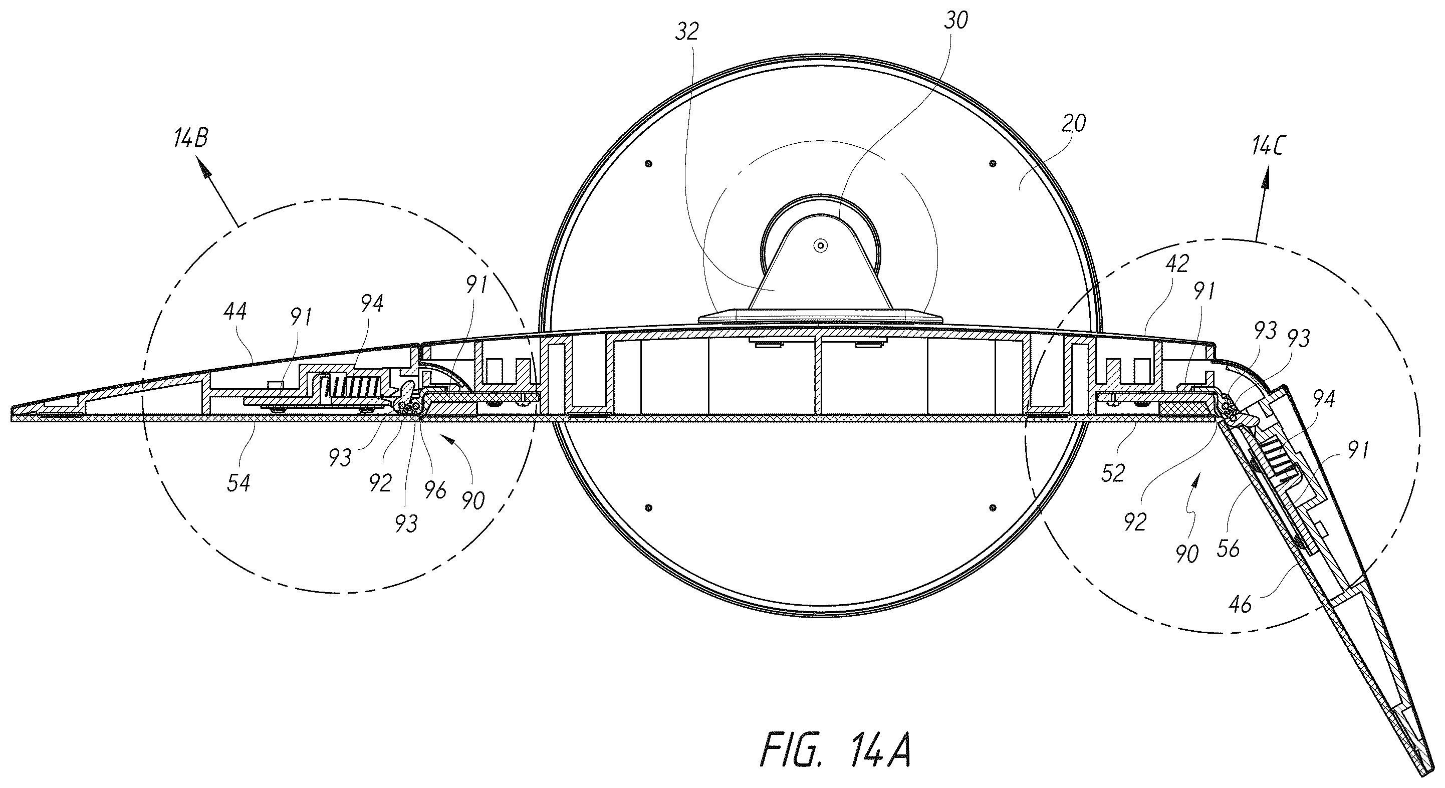 Patent US12376668 Figure 11 – Vanity mirror with second mirror assembly magnetically attached thereto