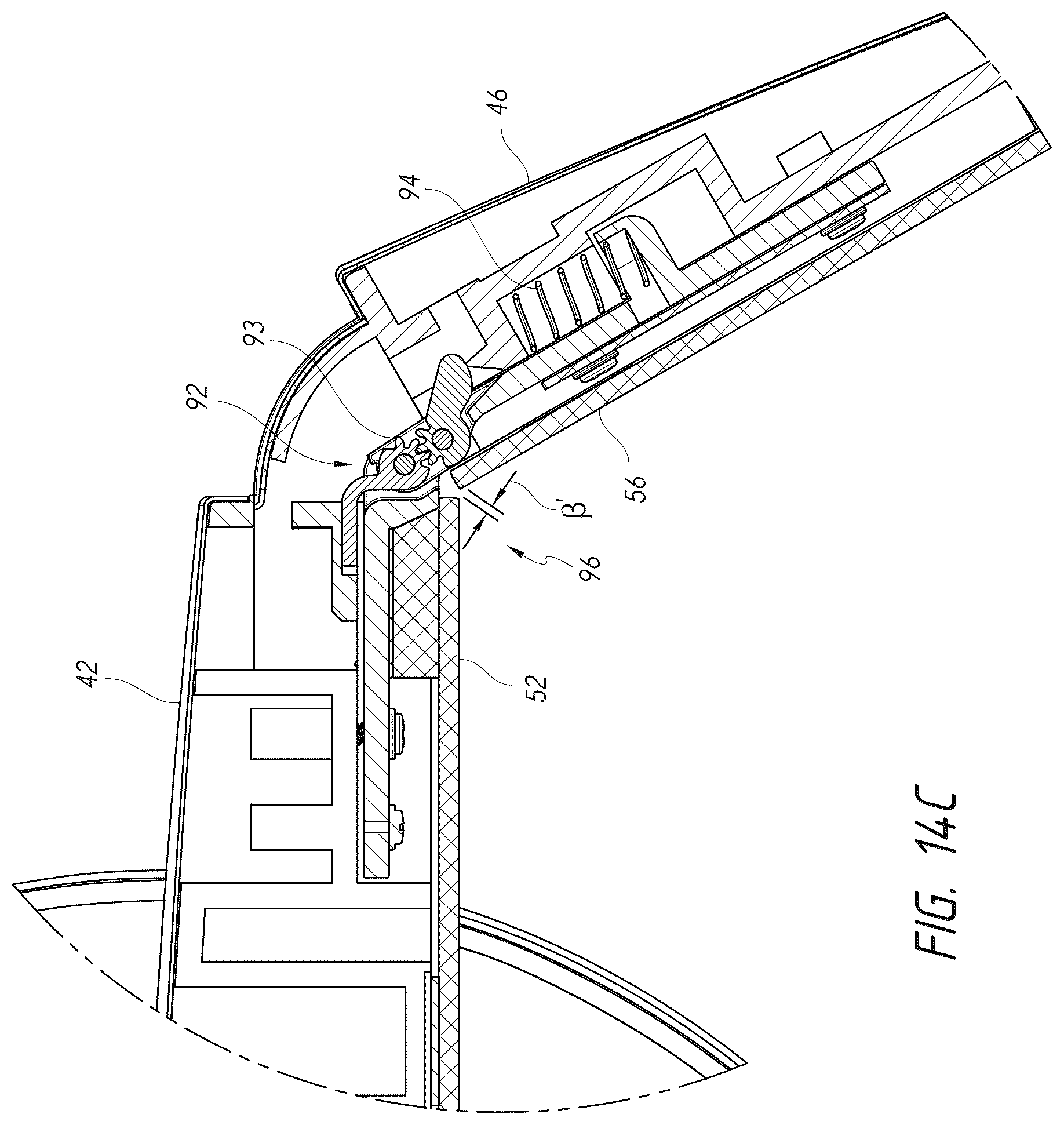 Patent US12376668 Figure 13 – Vanity mirror with second mirror assembly magnetically attached thereto
