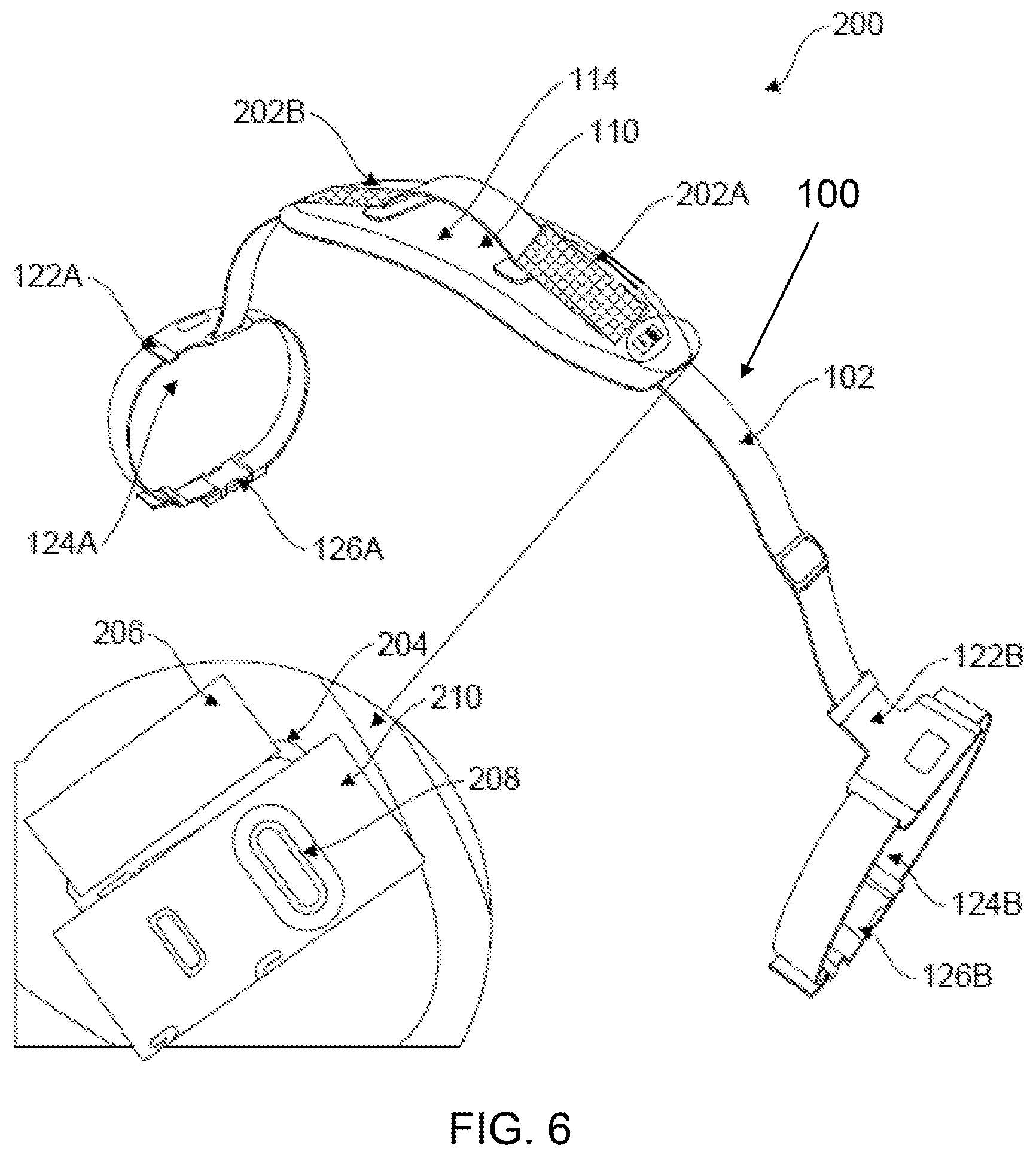 Patent US12376669 Figure 6 – Carrying strap system