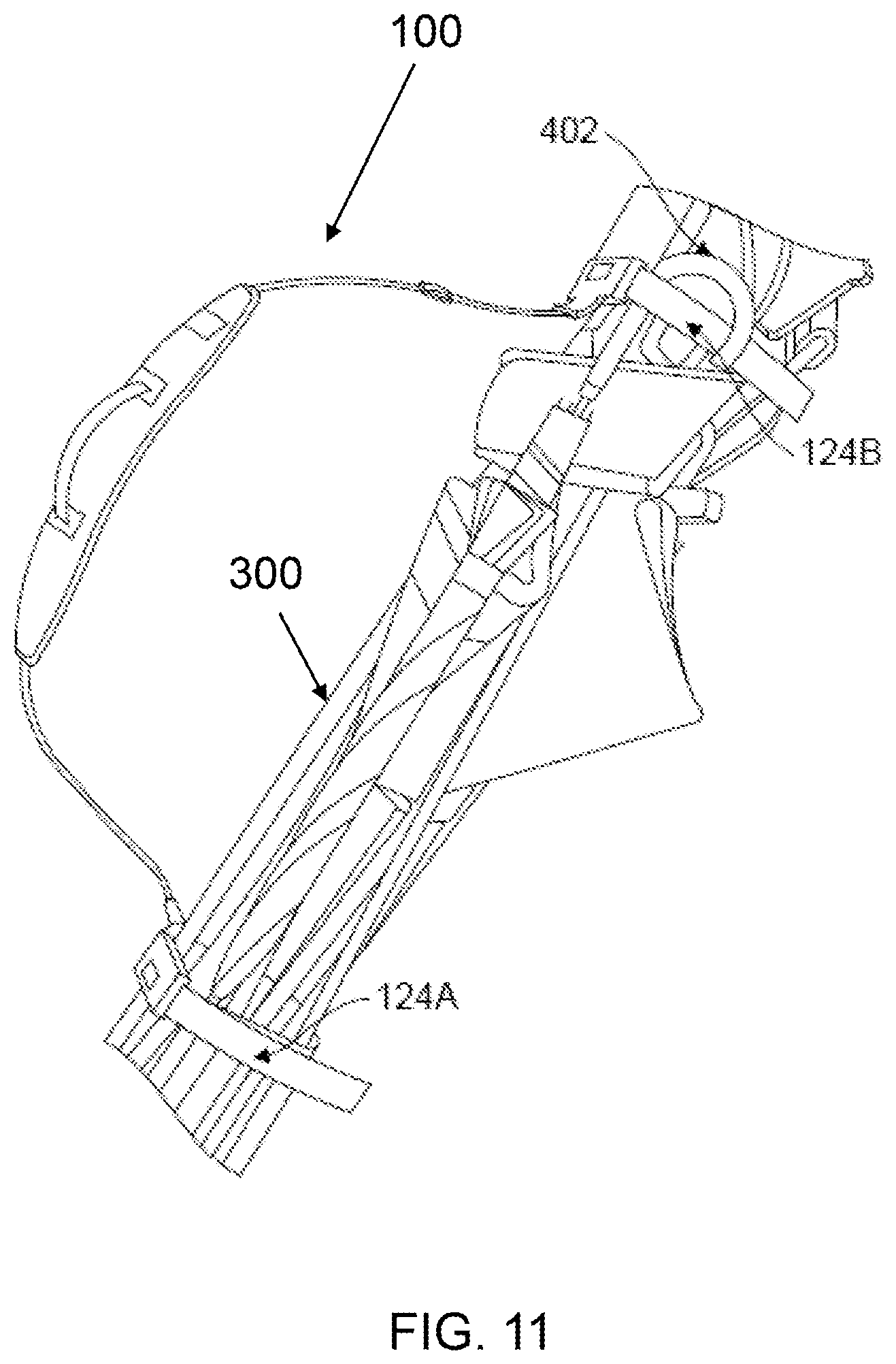 Patent US12376669 Figure 11 – Carrying strap system