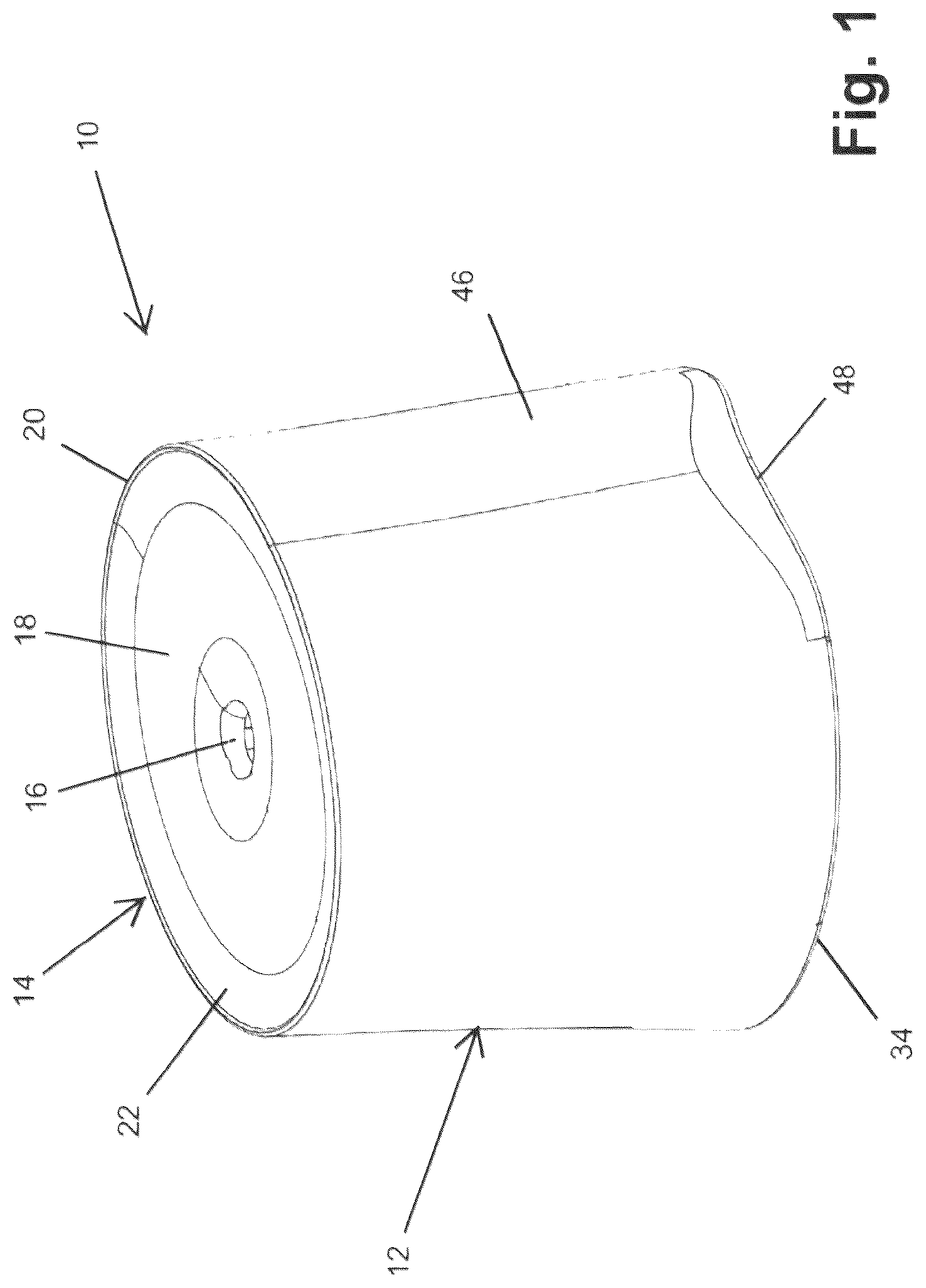 Patent US12376673 Figure 1 – Table with umbrella holder