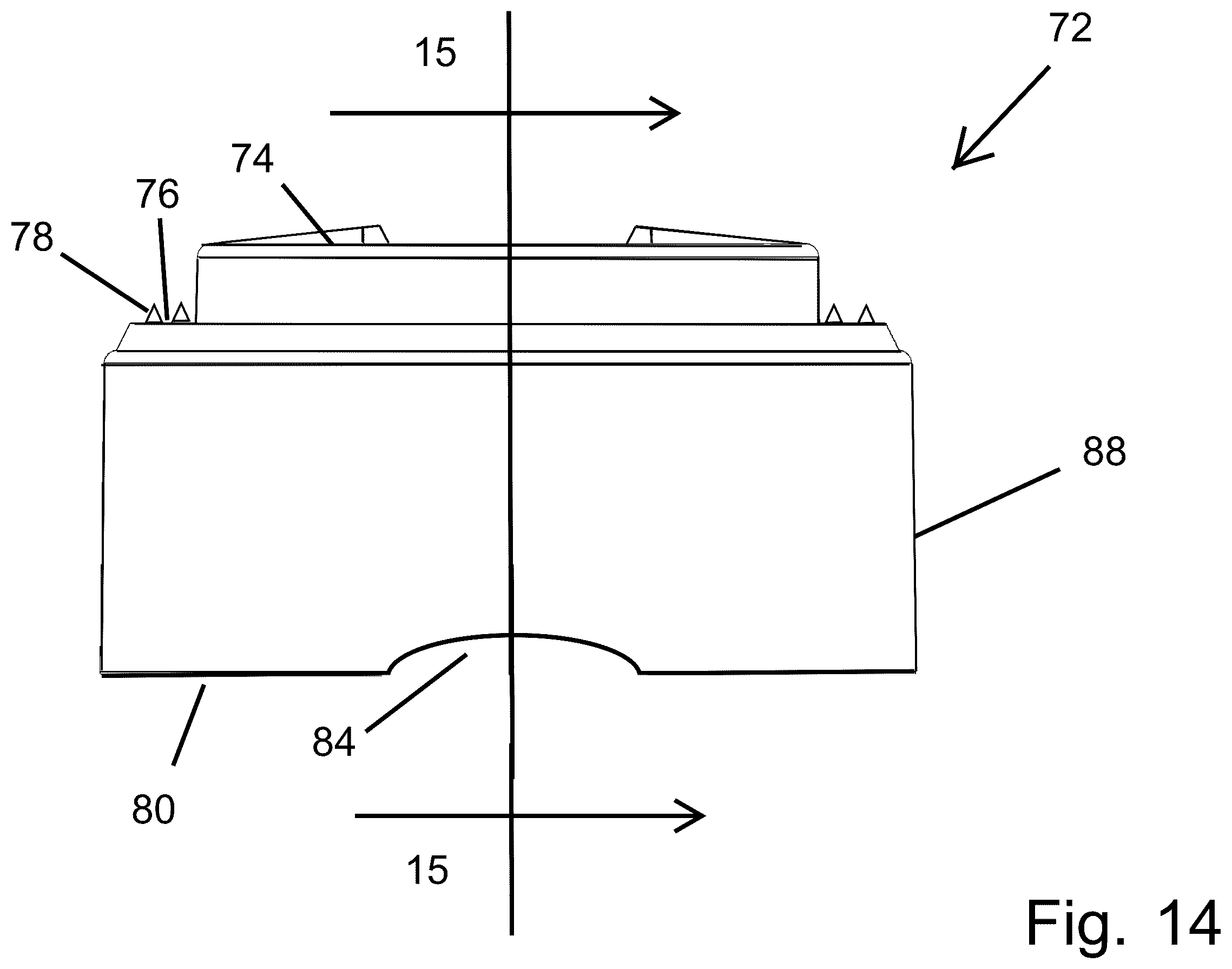 Patent US12376673 Figure 14 – Table with umbrella holder