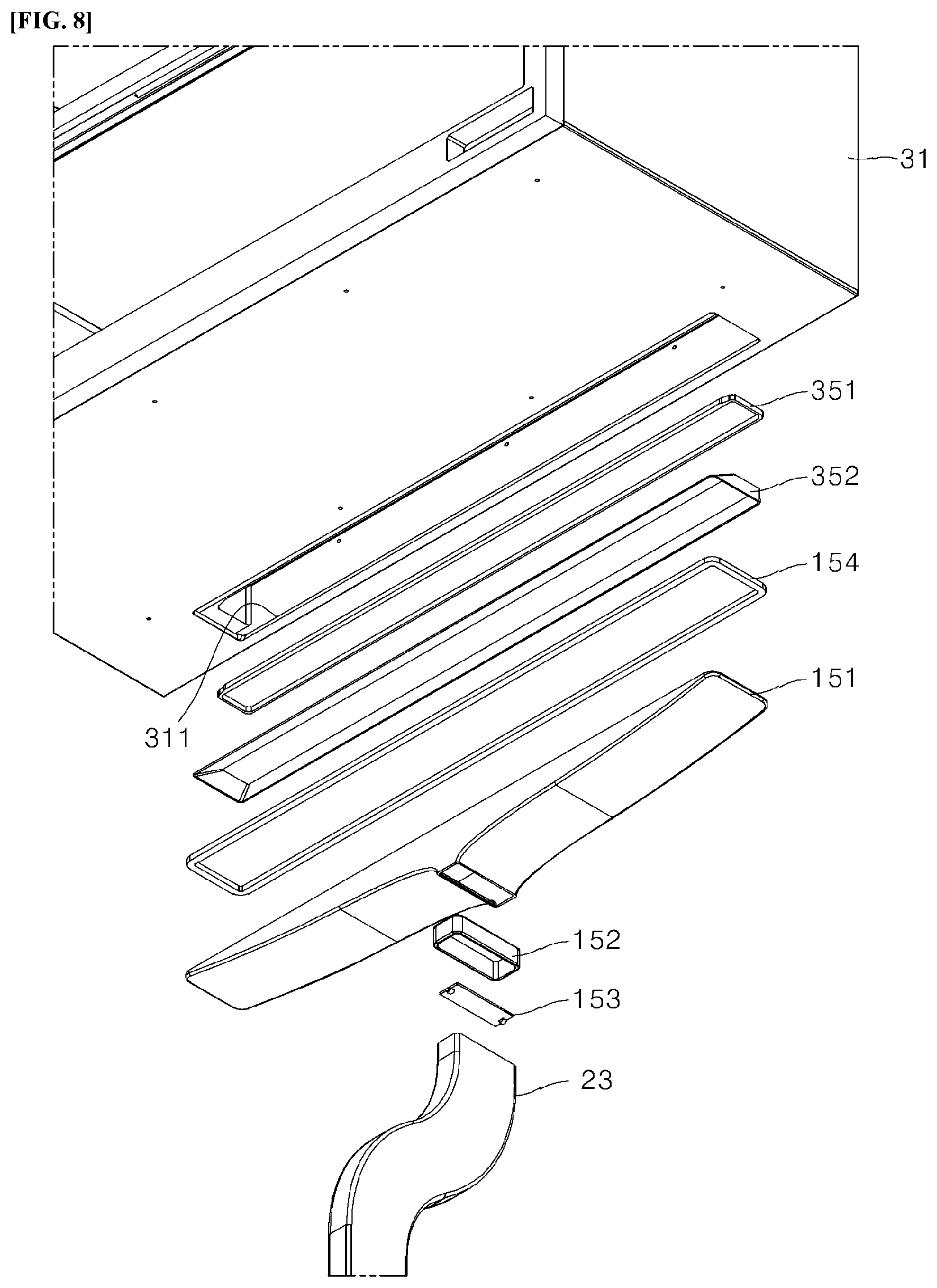 Patent US12376675 Figure 8 – Shoe management apparatus