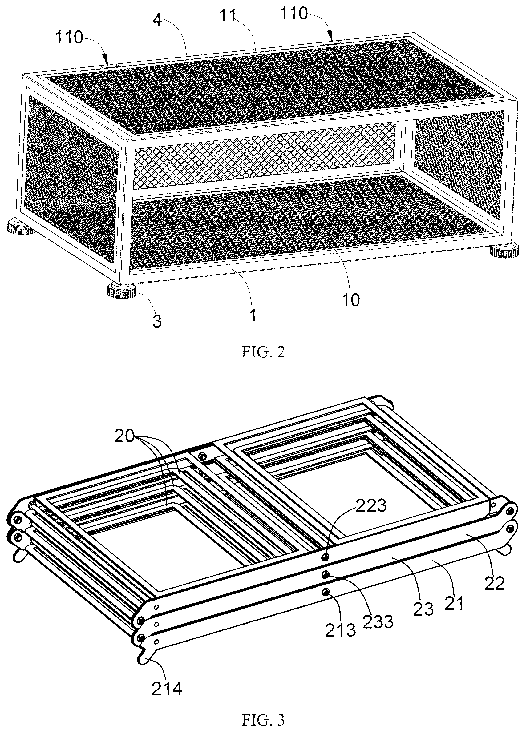 Patent US12376676 Figure 2 – Detachable folding bookshelf