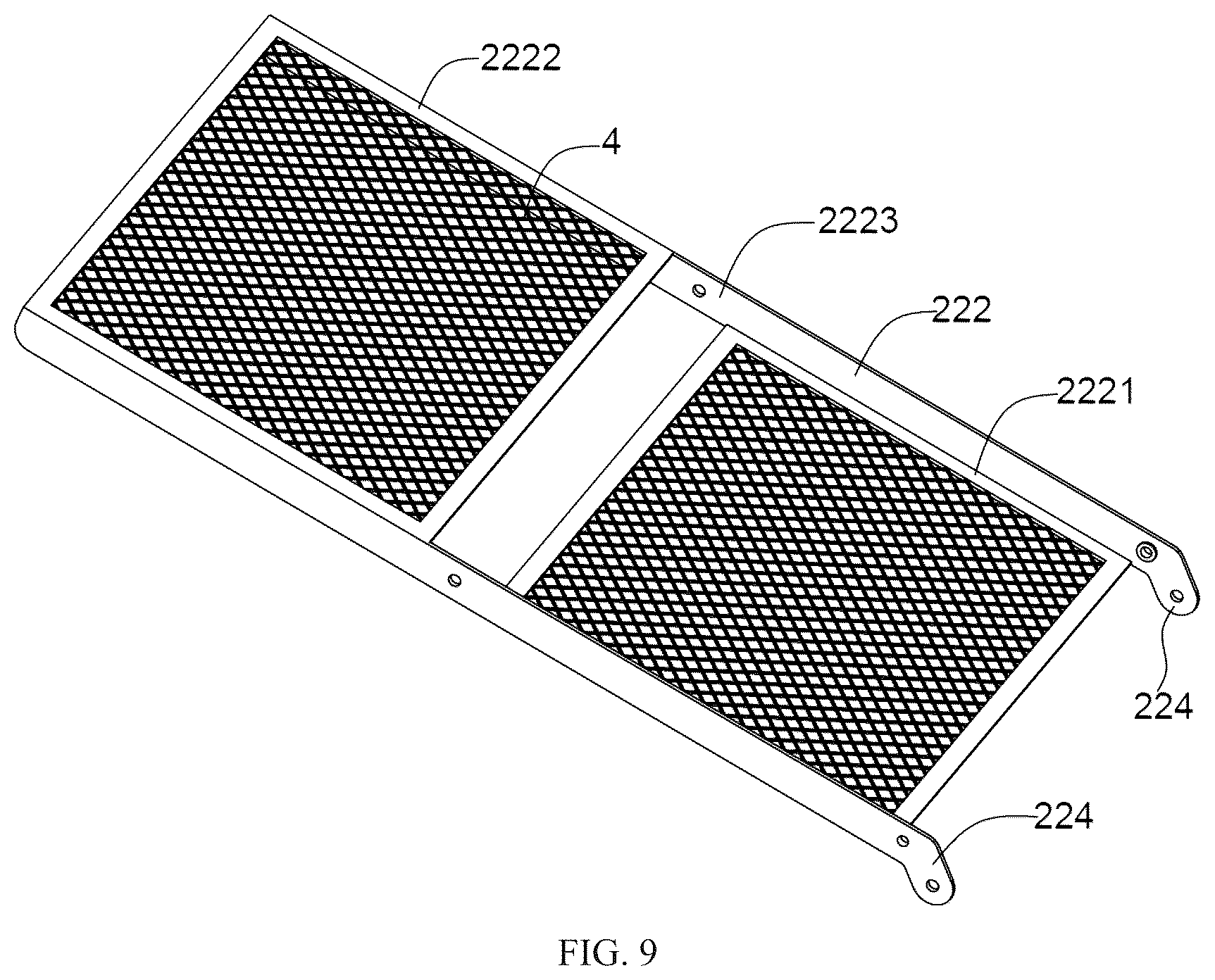 Patent US12376676 Figure 8 – Detachable folding bookshelf