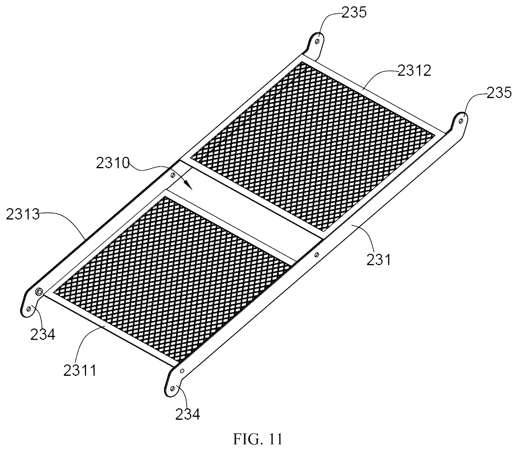 Patent US12376676 Figure 10 – Detachable folding bookshelf