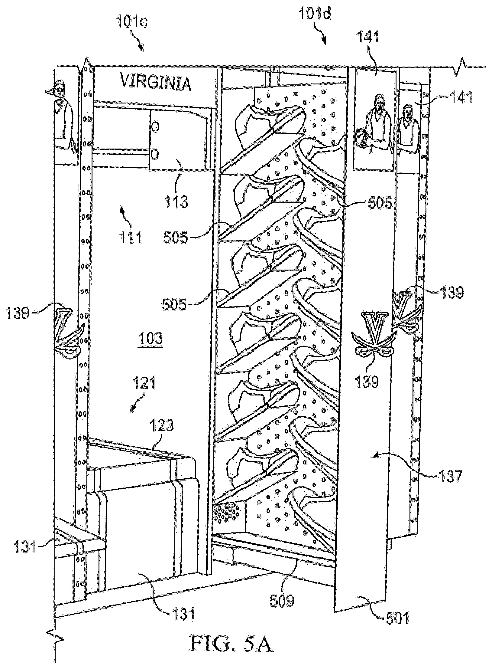 Patent US12376678 Figure 7 – Locker with reclining seat and roll-up door