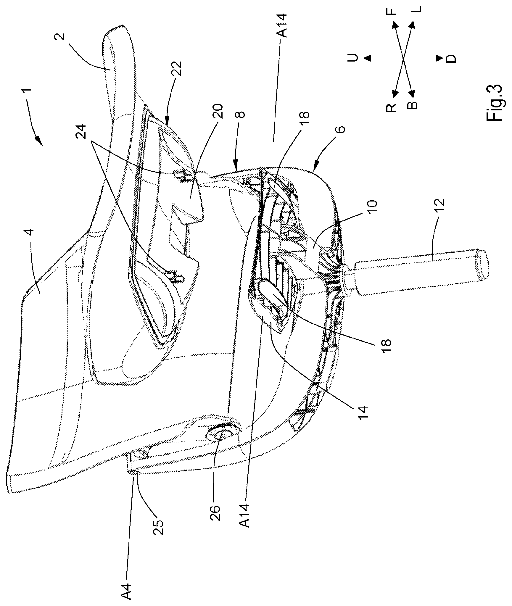 Patent US12376679 Figure 3 – Adjustable chair
