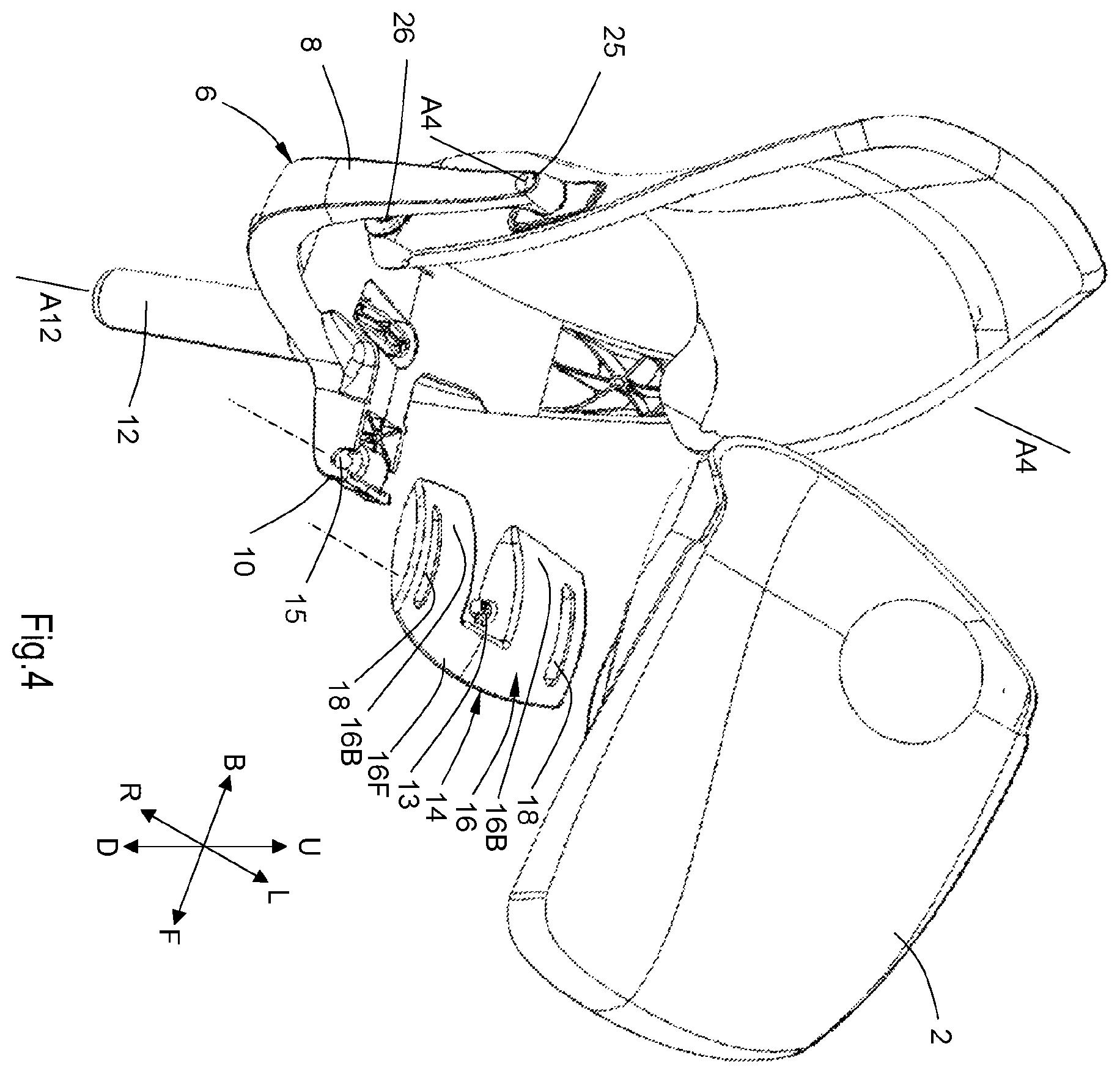 Patent US12376679 Figure 4 – Adjustable chair