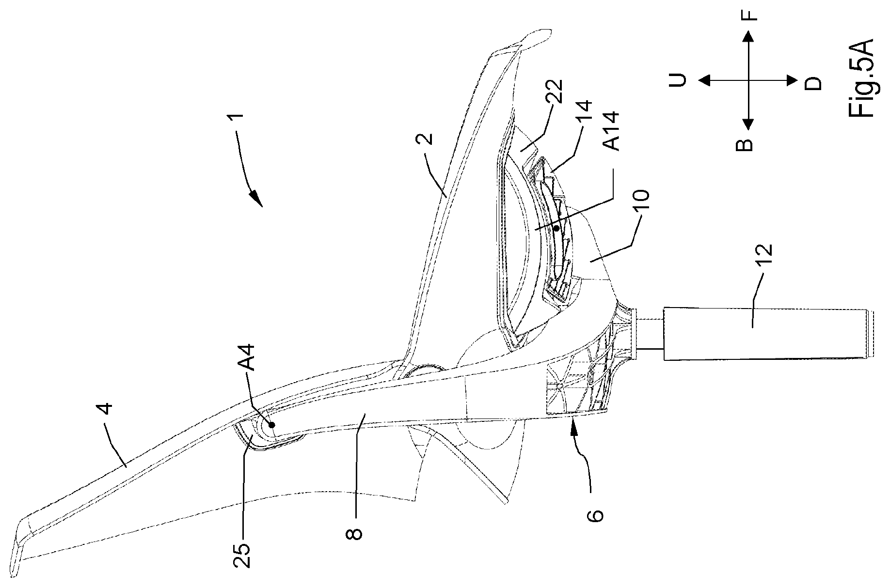 Patent US12376679 Figure 5 – Adjustable chair