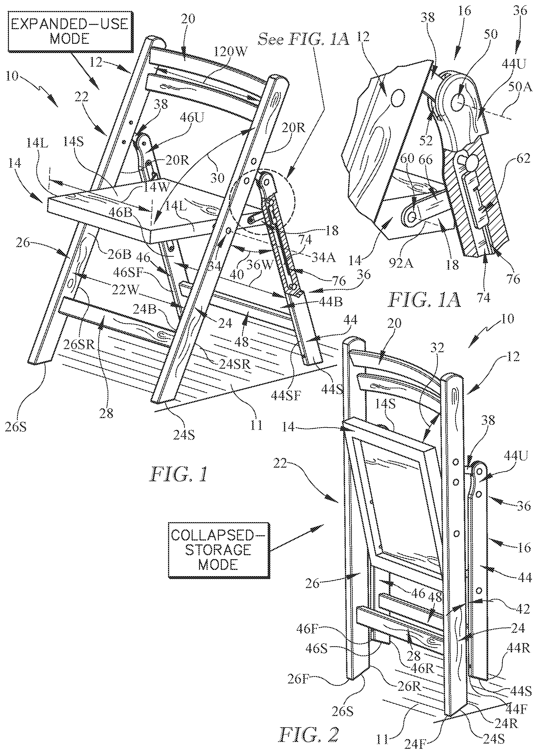 Patent US12376680 Figure 1 – Foldable chair