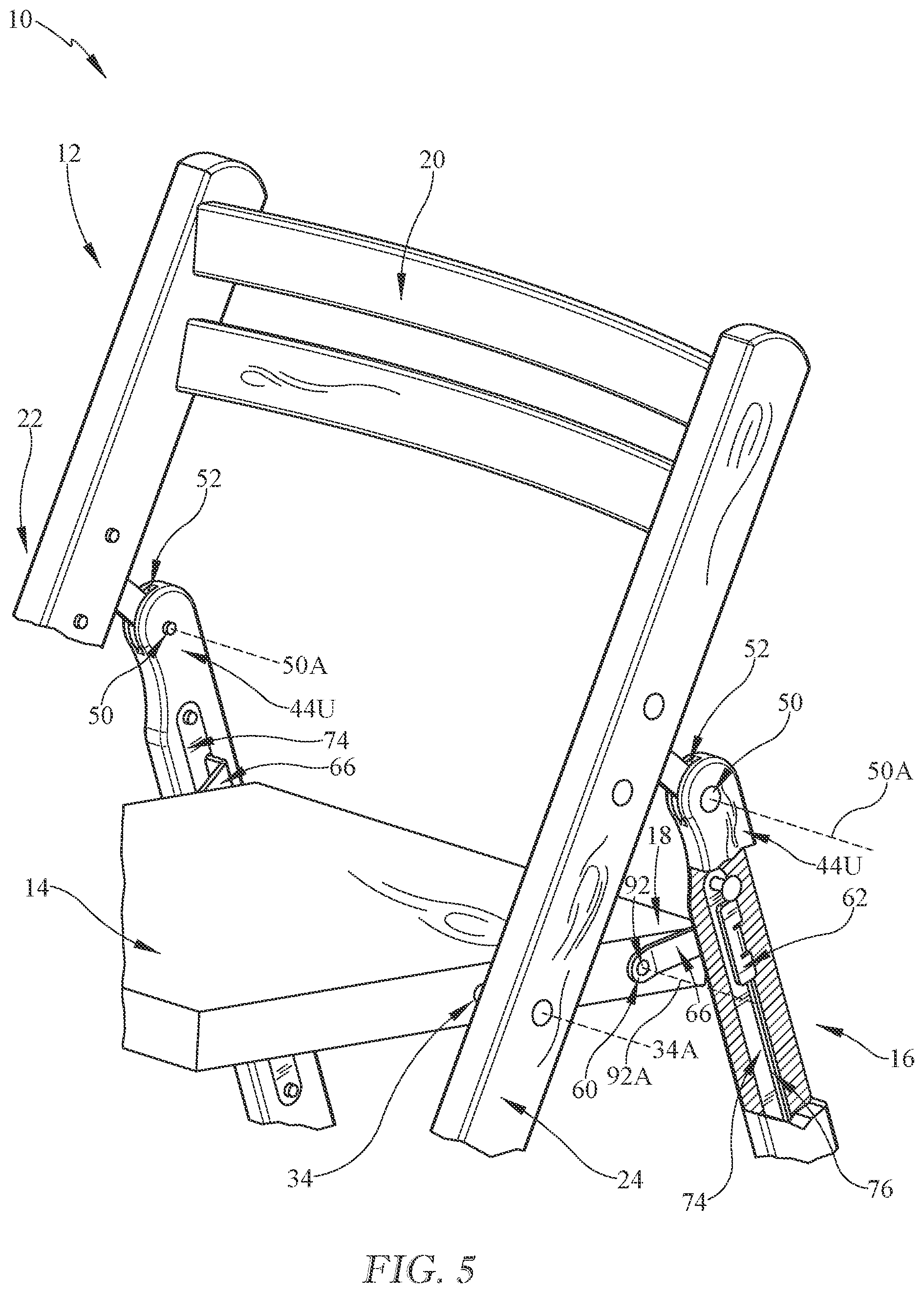 Patent US12376680 Figure 4 – Foldable chair