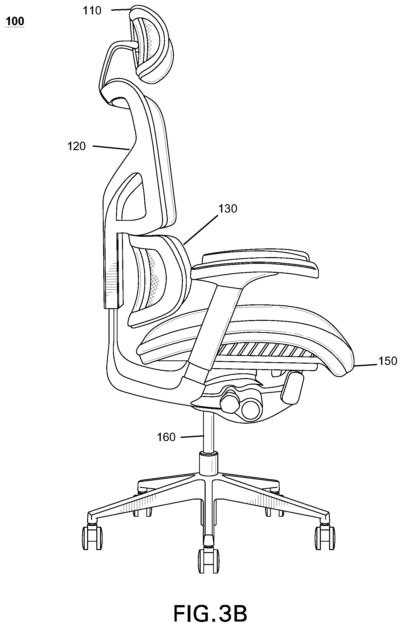 Patent US12376681 Figure 5 – Chair assemblies, systems, and apparatuses having integrated technologies, and related methods