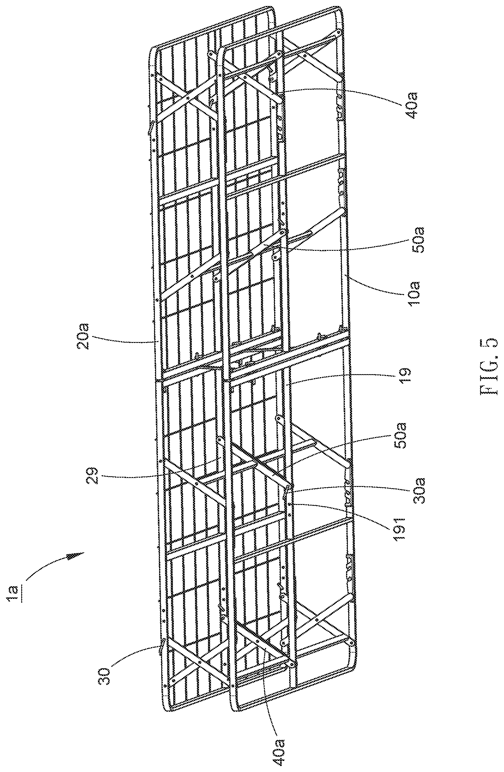Patent US12376684 Figure 5 – Height-adjustable bedstead