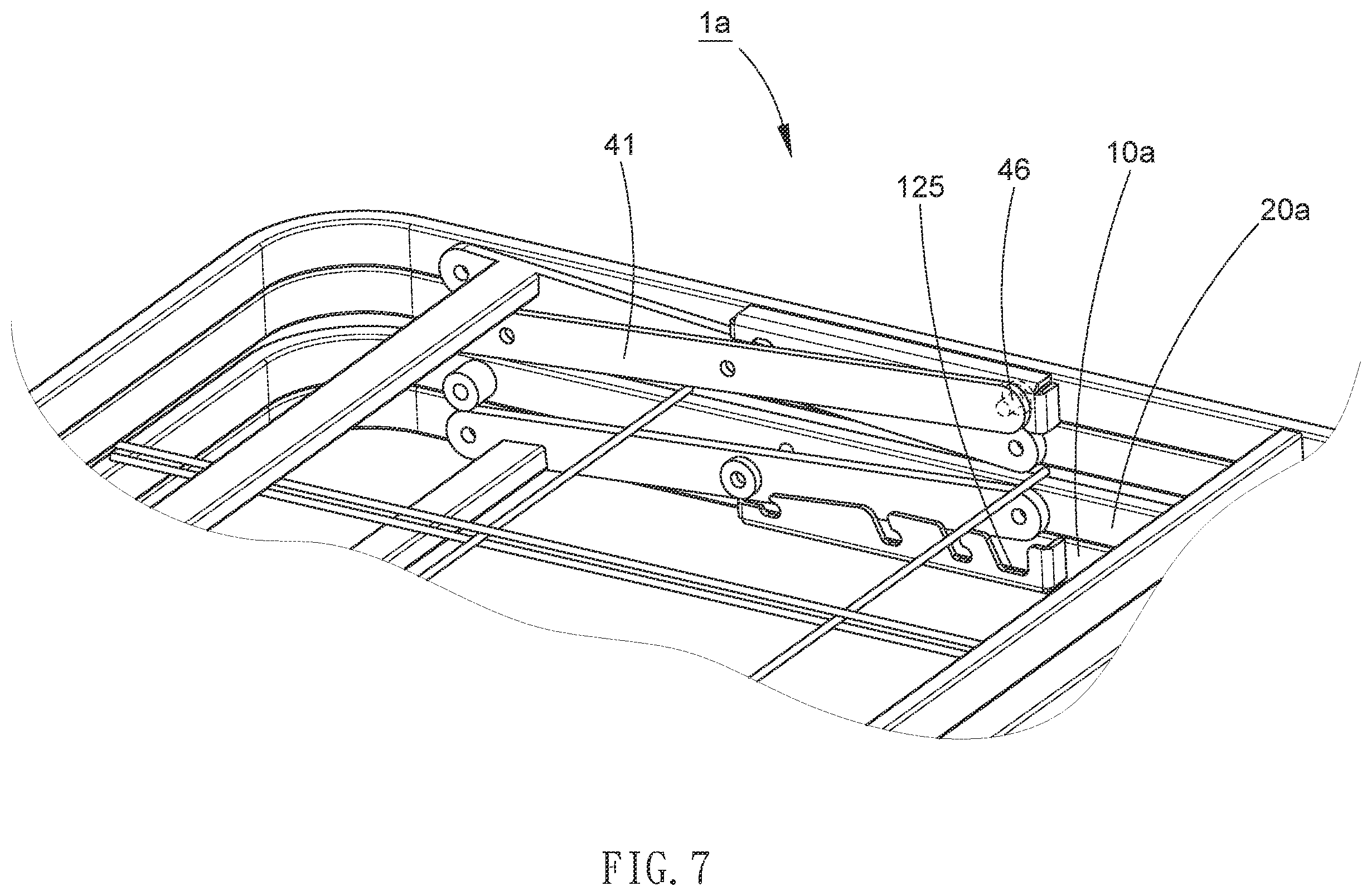 Patent US12376684 Figure 7 – Height-adjustable bedstead