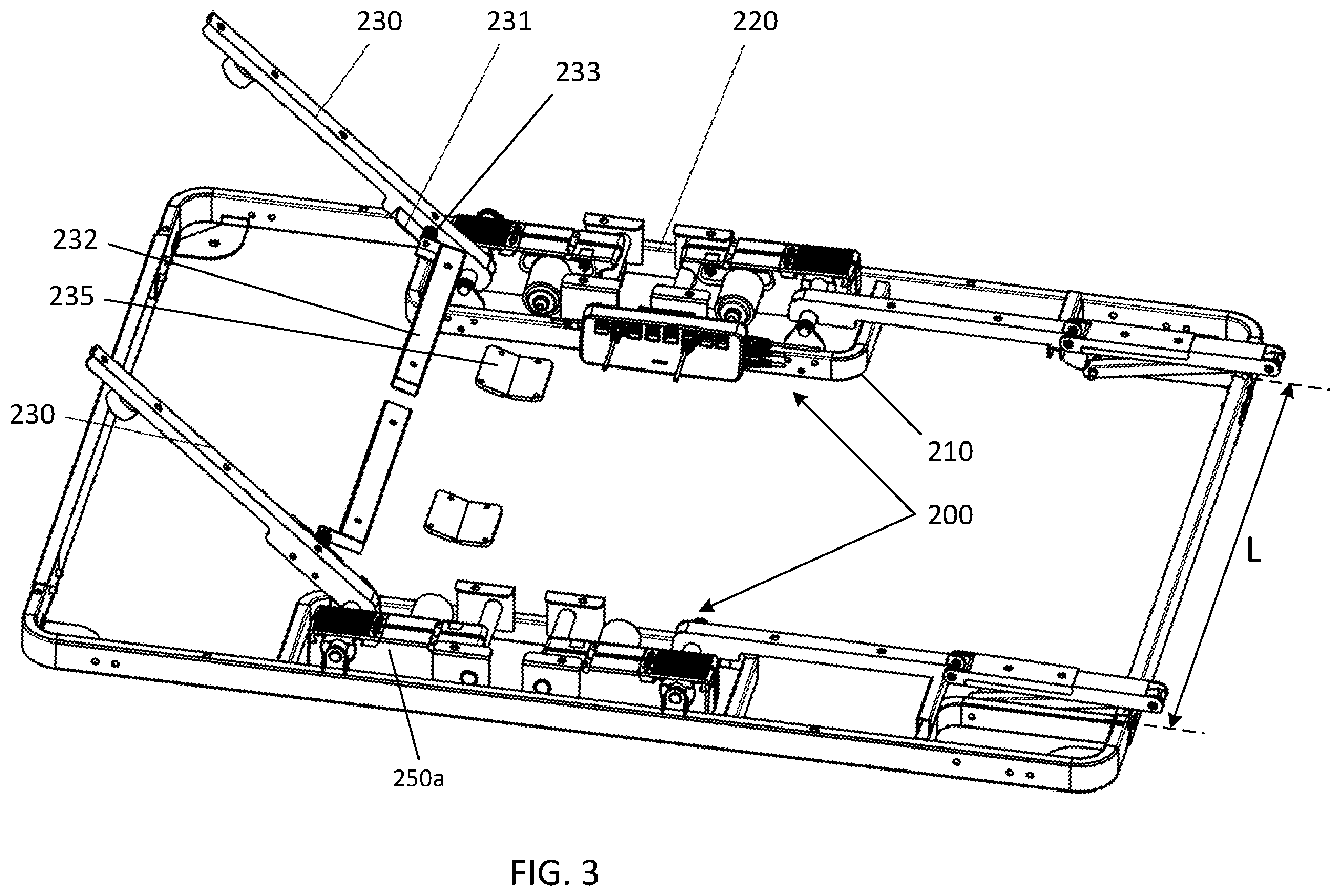 Patent US12376685 Figure 3 – Adjustable bed