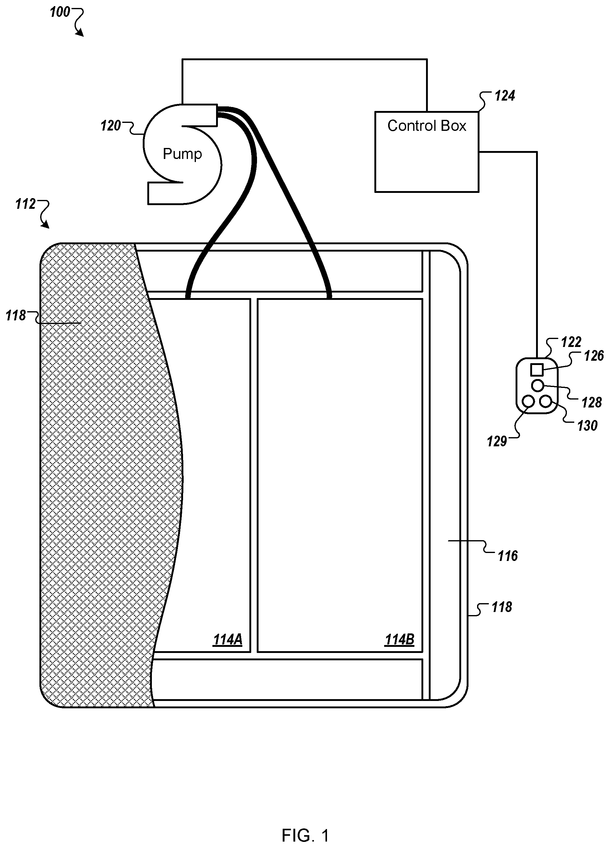 Patent US12376686 — Diagnostics of bed and bedroom environment — Figure 1