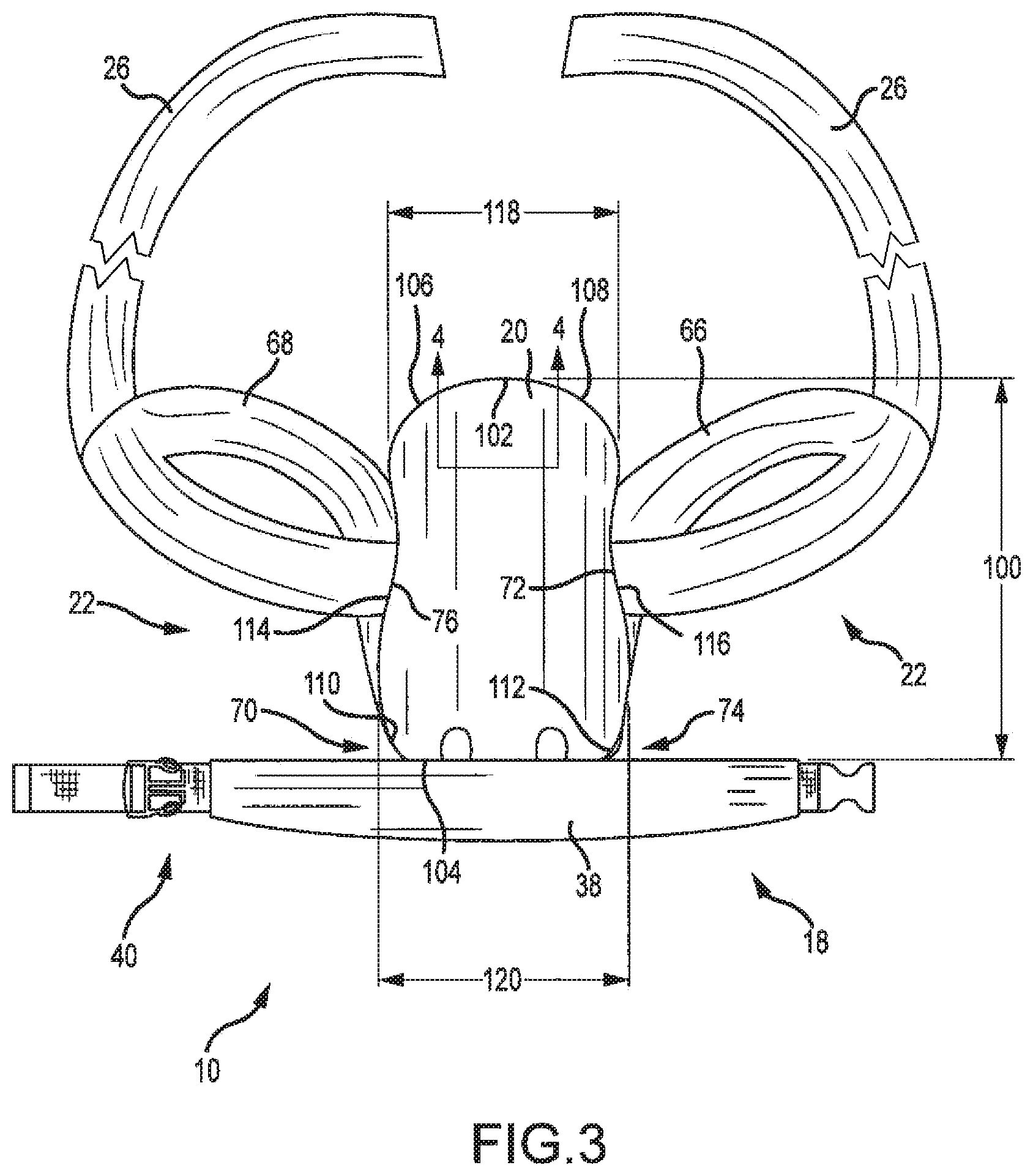 Patent US12376688 Figure 3 – Newborn carrier