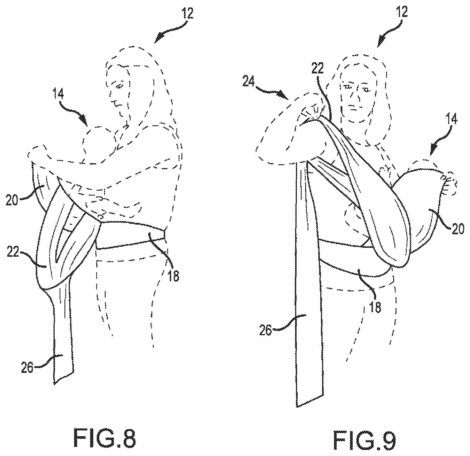 Patent US12376688 Figure 7 – Newborn carrier
