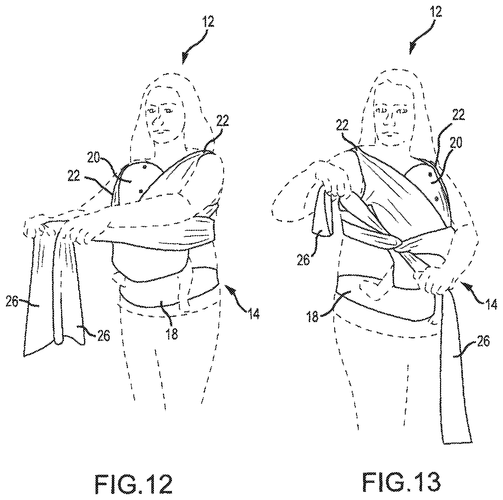 Patent US12376688 Figure 9 – Newborn carrier