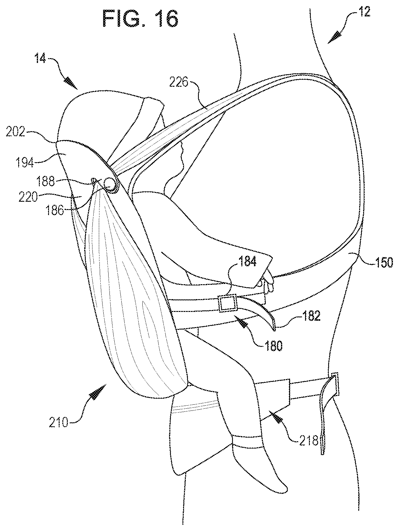 Patent US12376688 Figure 11 – Newborn carrier